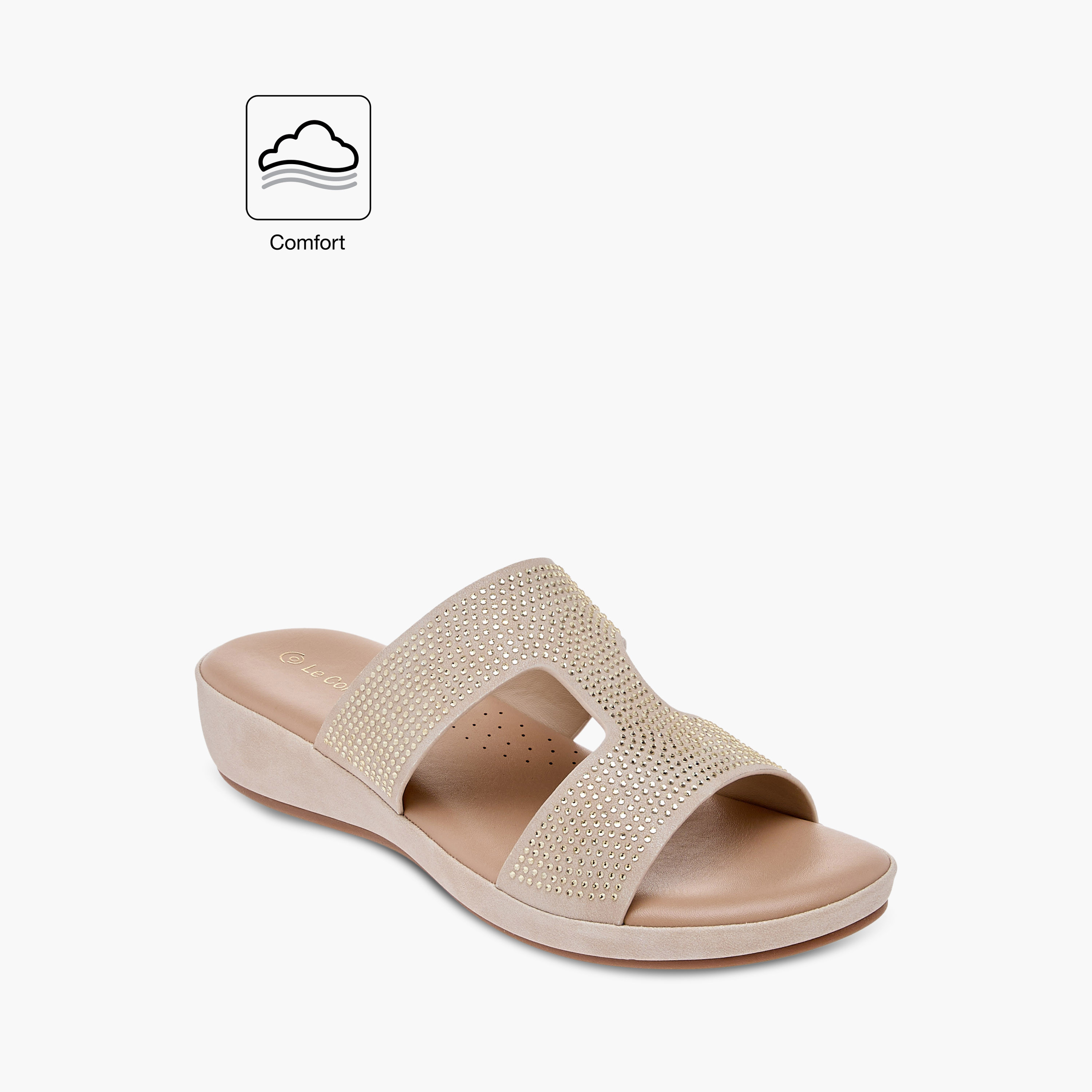 Le Confort Embellished Slip-On Comfort Sandals-women-shoes-flats-sandals-image-2