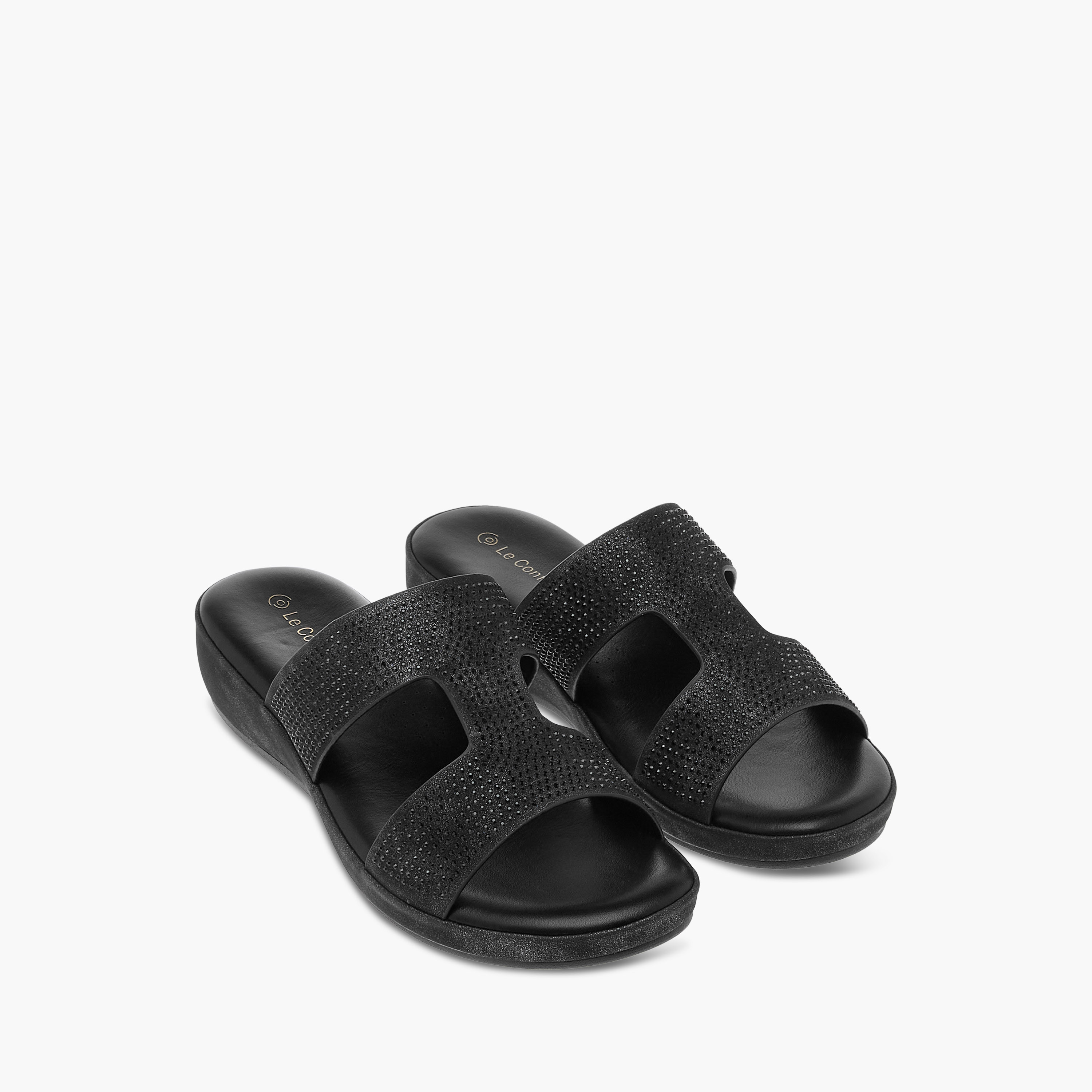 Le Confort Embellished Slip-On Comfort Sandals-women-shoes-flats-sandals-image-1