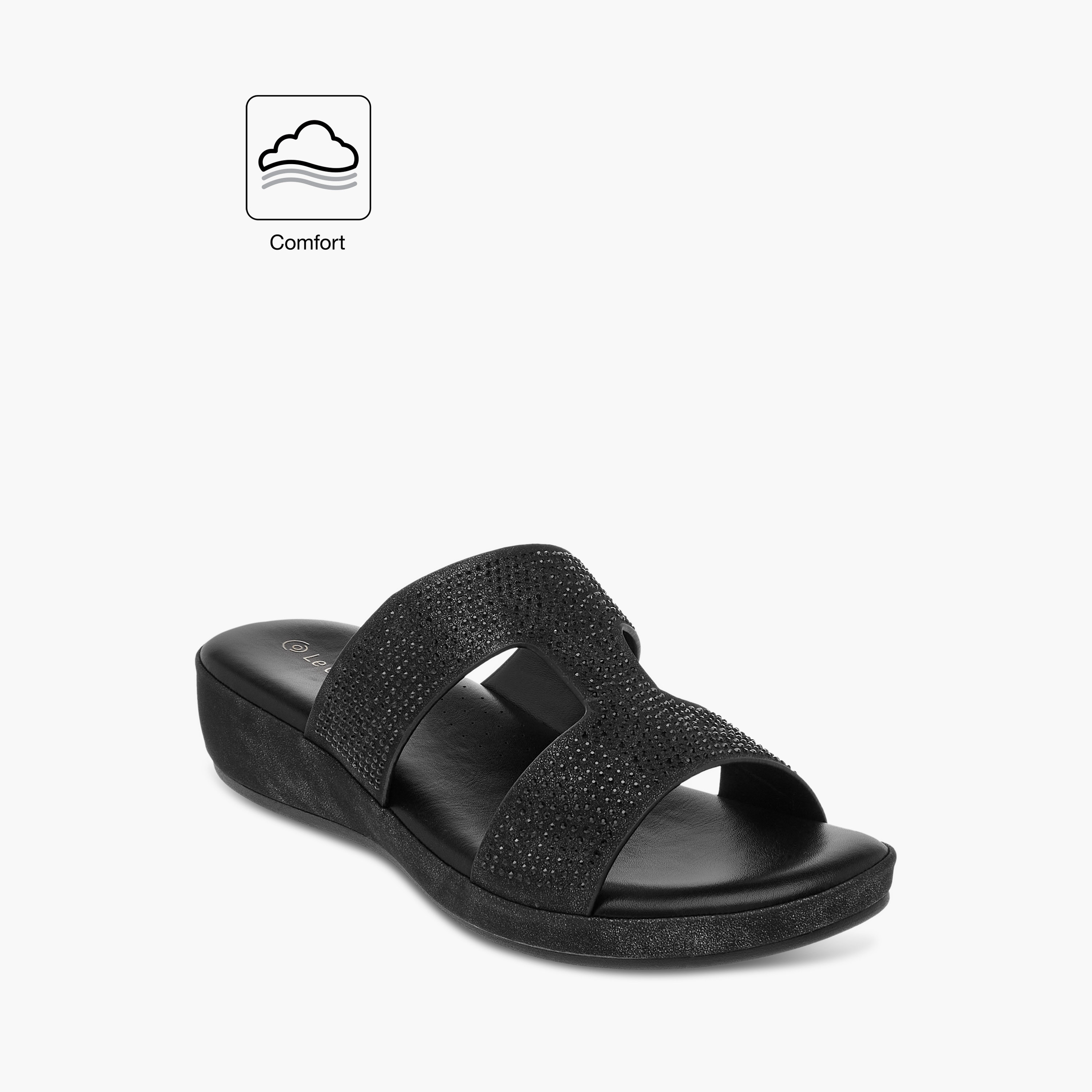 Le Confort Embellished Slip-On Comfort Sandals-women-shoes-flats-sandals-image-2