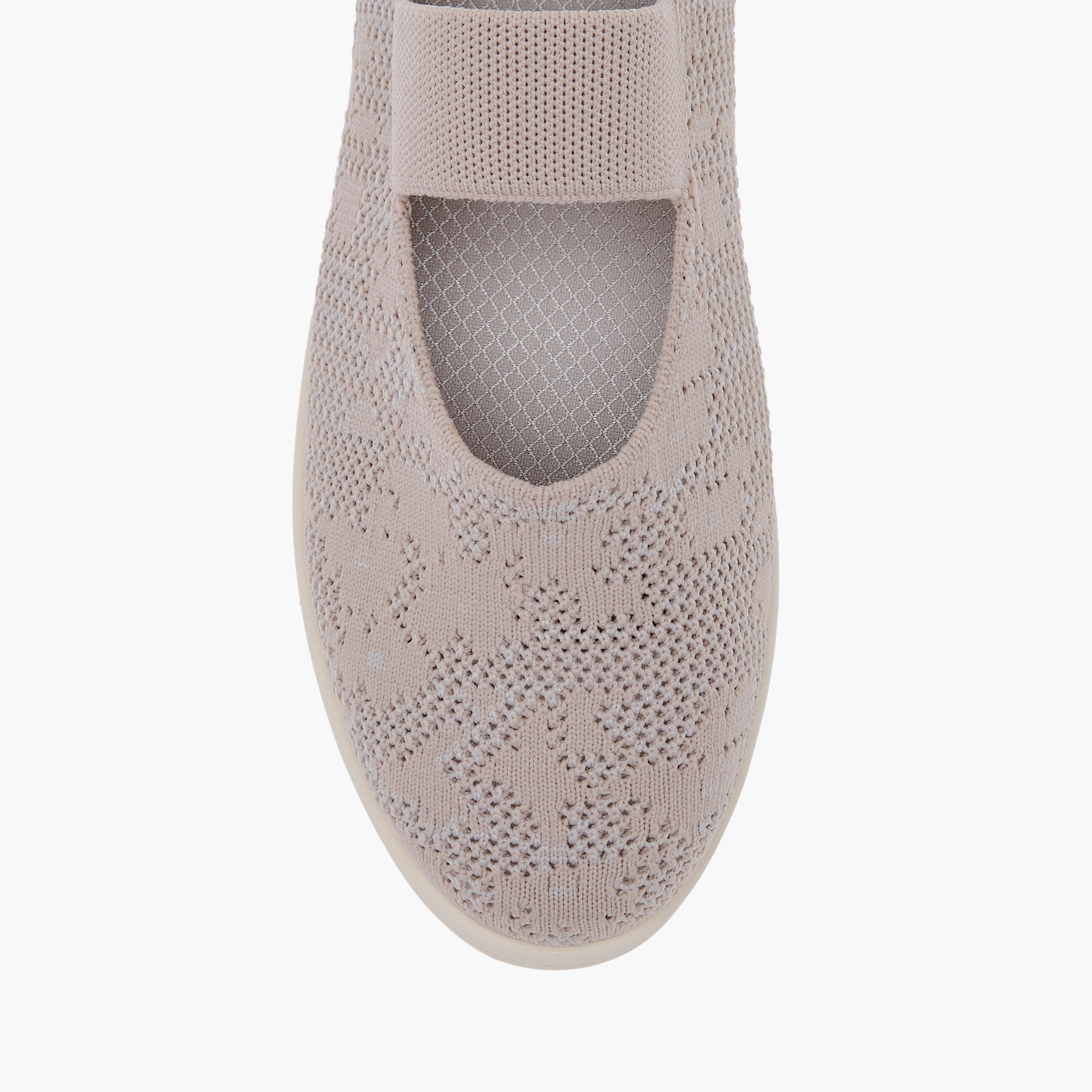 حذاء فلاينيت مريح بارز الملمس بحزام مطاطي من لو كونفورت-women-shoes-ballerinas-image-4