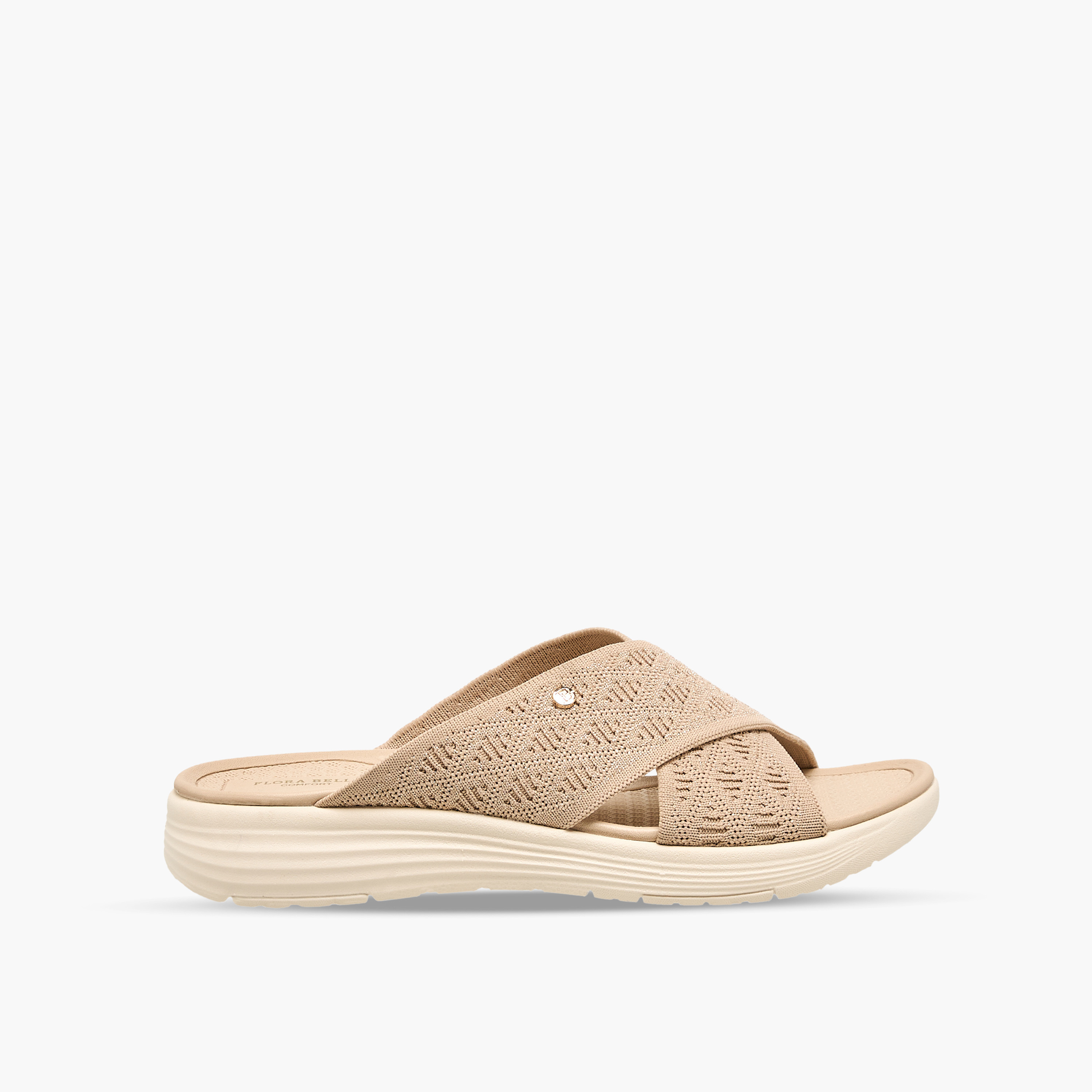 صندل بارز الملمس بأحزمة متقاطعة للنساء من فلورا بيلا-women-shoes-flats-sandals-image-3