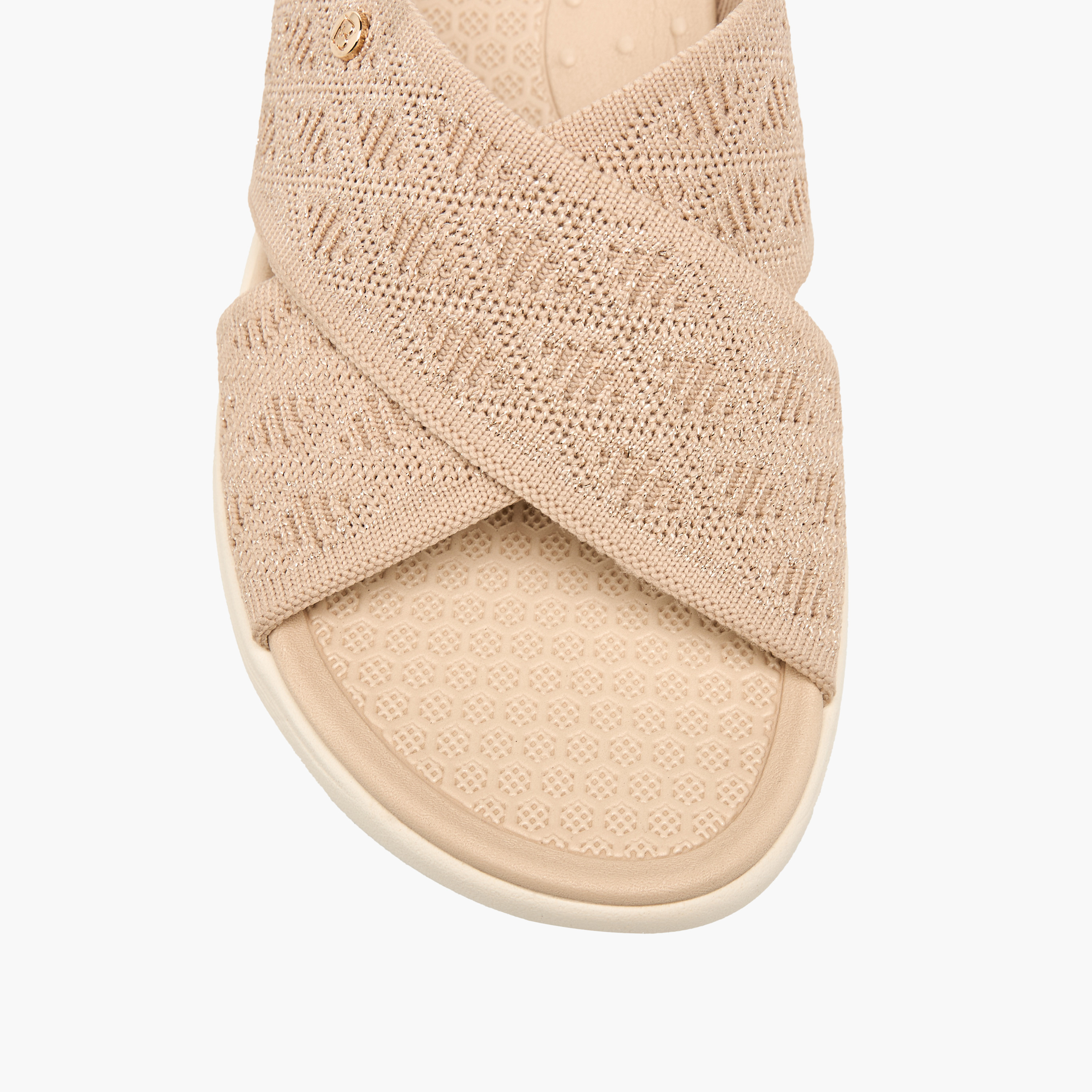 صندل بارز الملمس بأحزمة متقاطعة للنساء من فلورا بيلا-women-shoes-flats-sandals-image-4