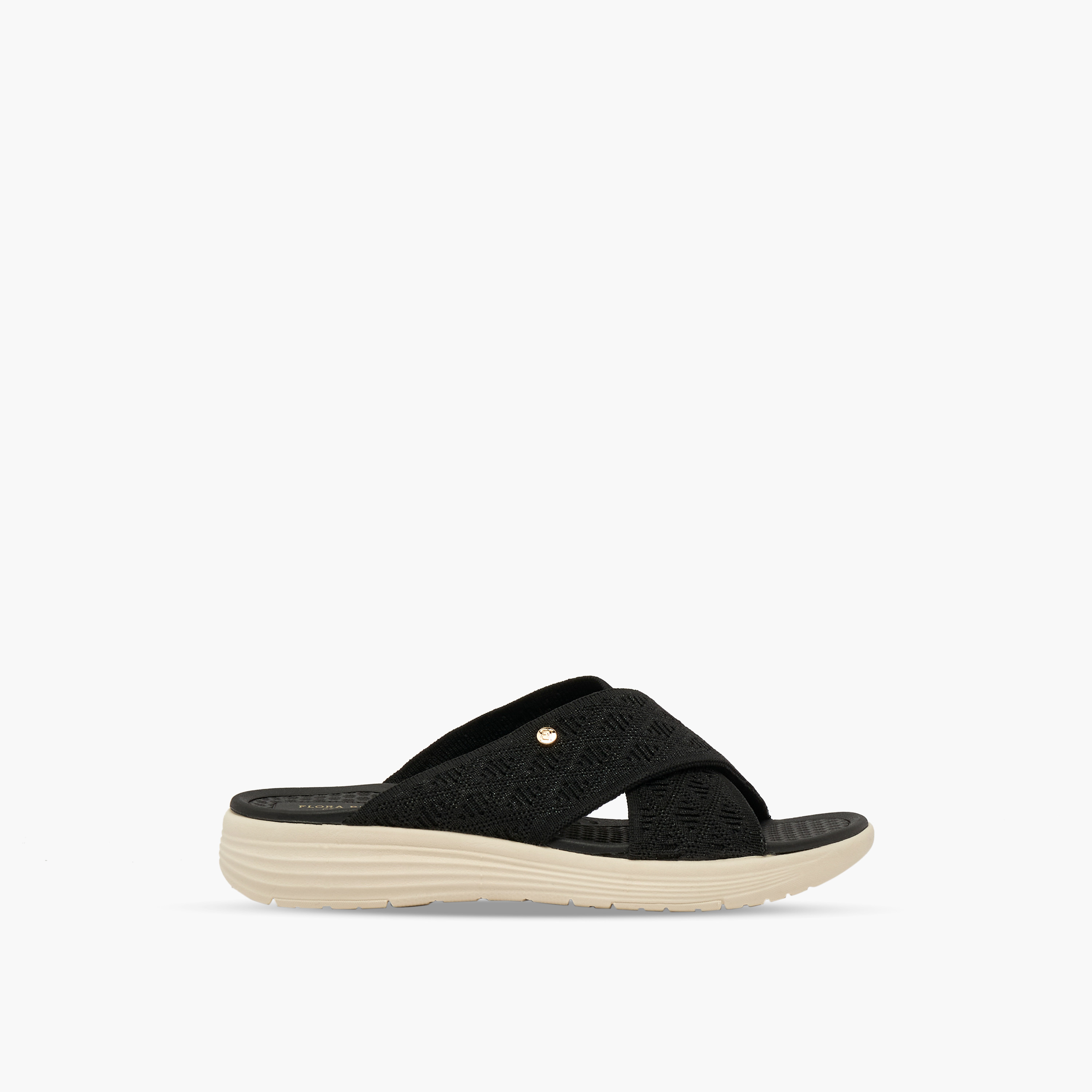 صندل بارز الملمس بأحزمة متقاطعة للنساء من فلورا بيلا-women-shoes-flats-sandals-image-3