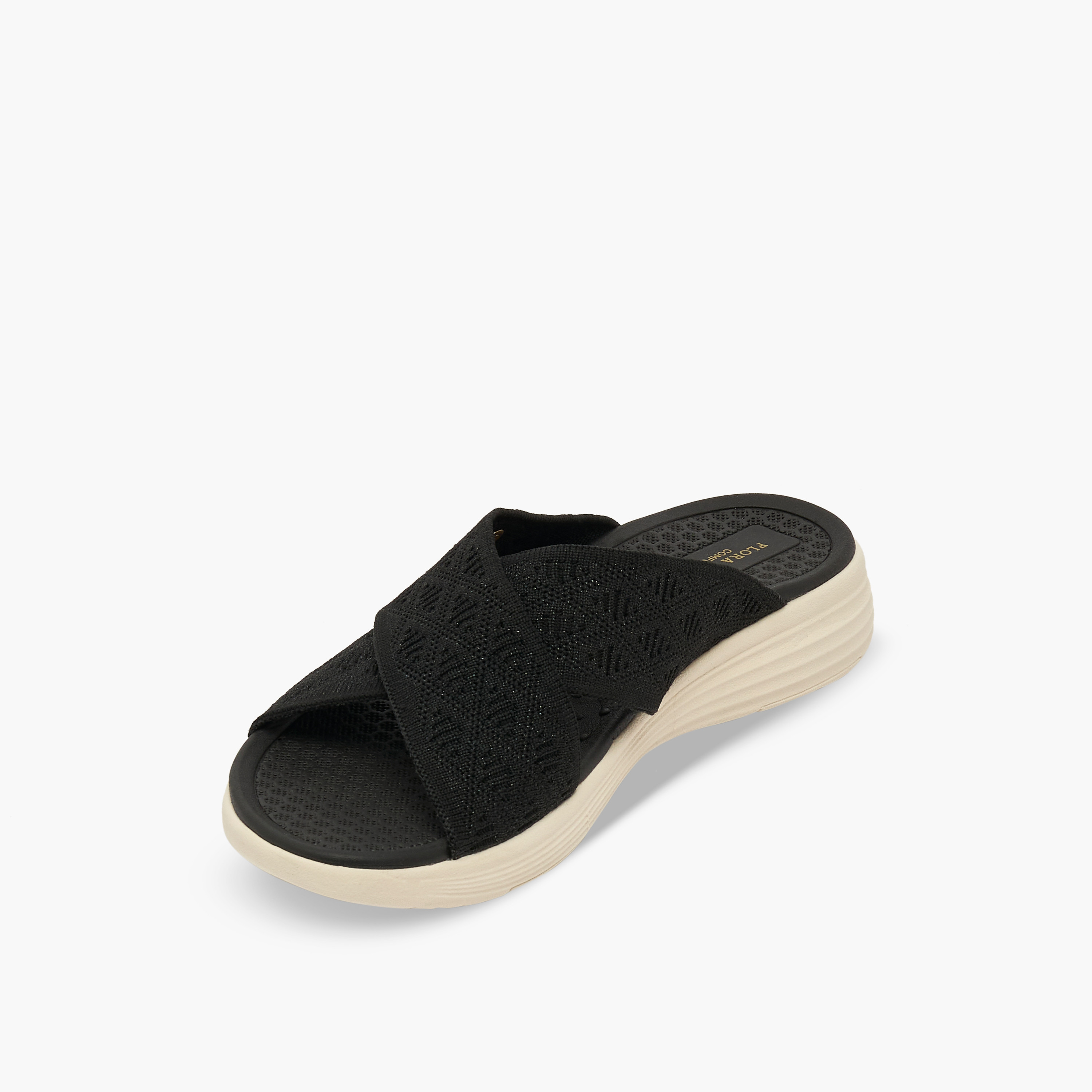 صندل بارز الملمس بأحزمة متقاطعة للنساء من فلورا بيلا-women-shoes-flats-sandals-image-4