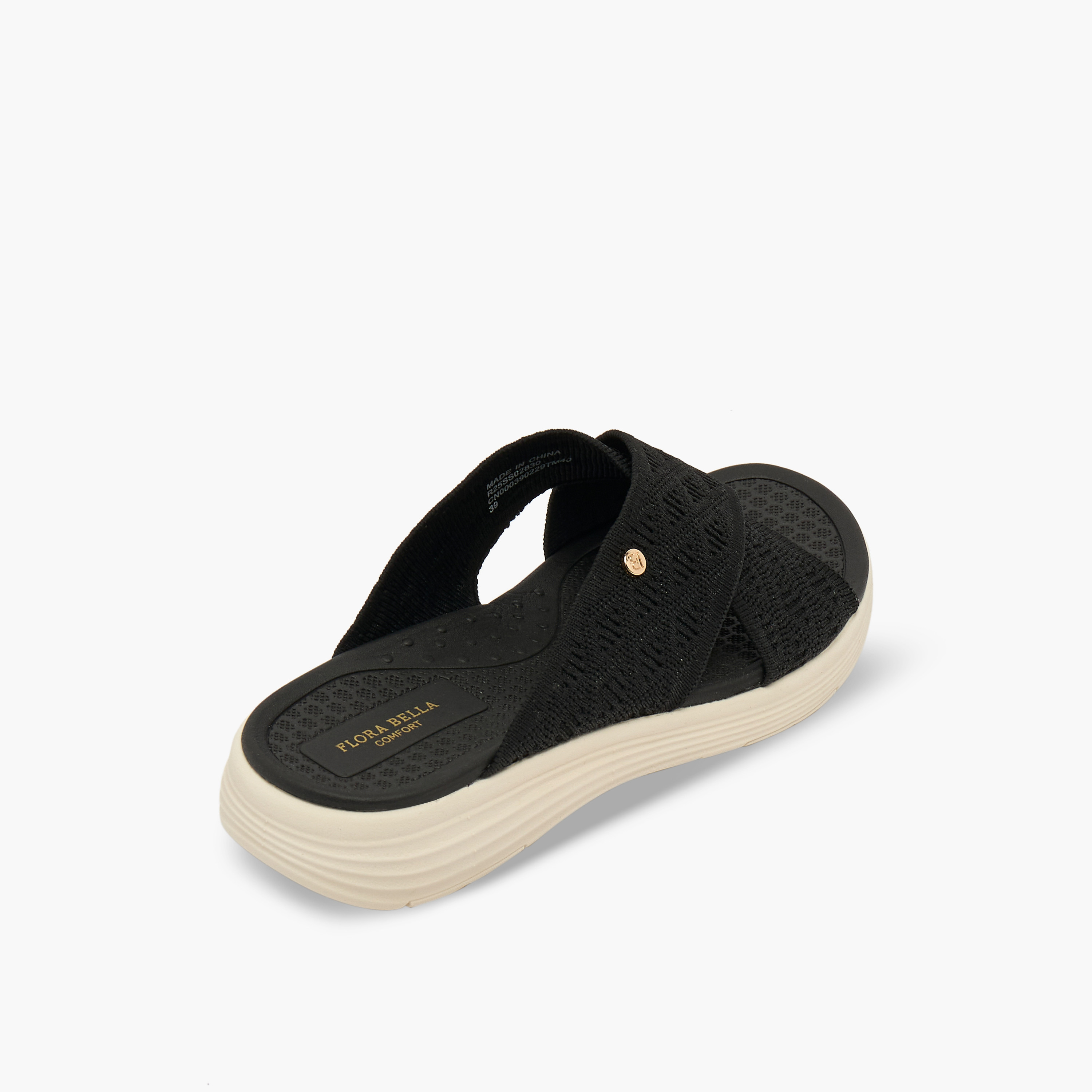 صندل بارز الملمس بأحزمة متقاطعة للنساء من فلورا بيلا-women-shoes-flats-sandals-image-6