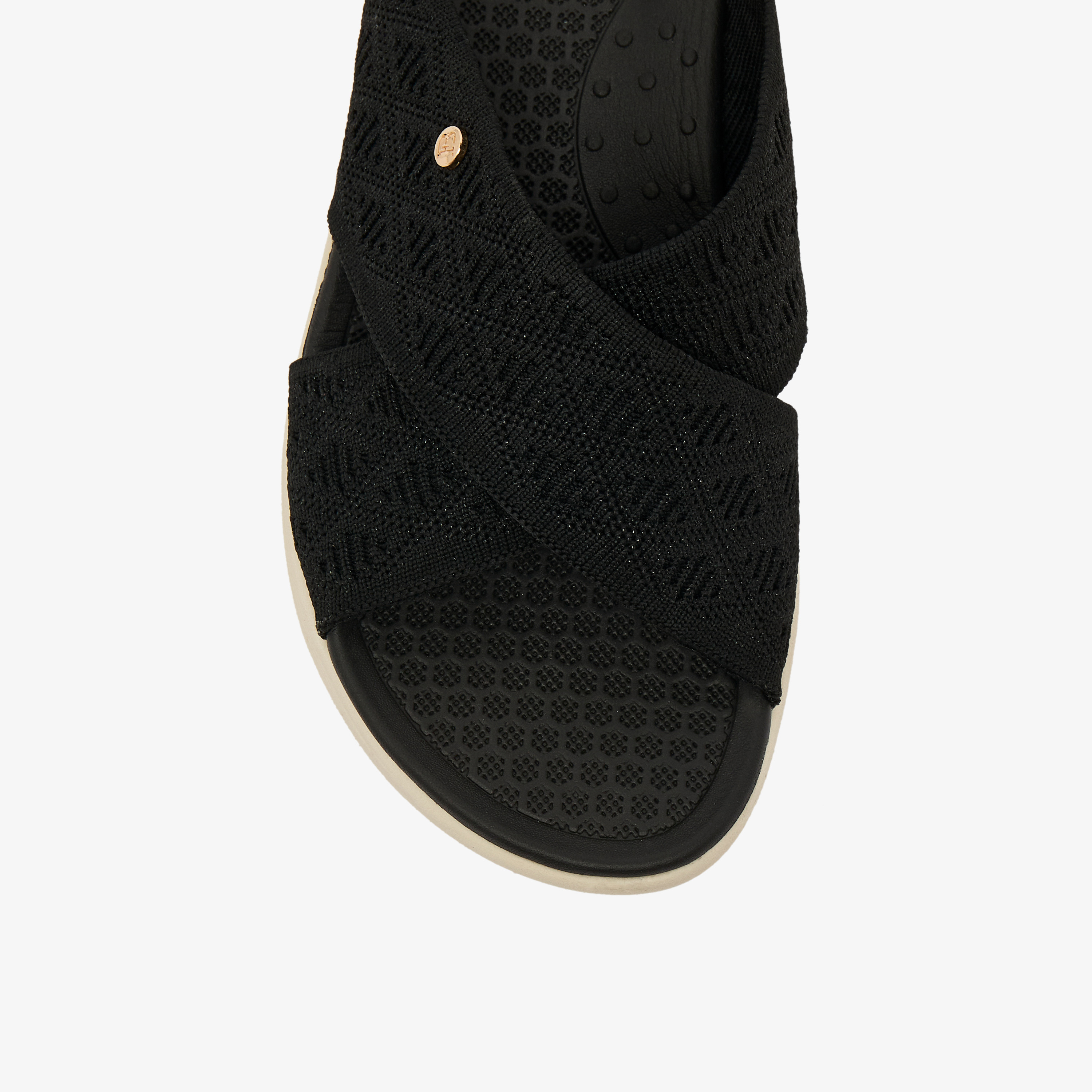 صندل بارز الملمس بأحزمة متقاطعة للنساء من فلورا بيلا-women-shoes-flats-sandals-image-7