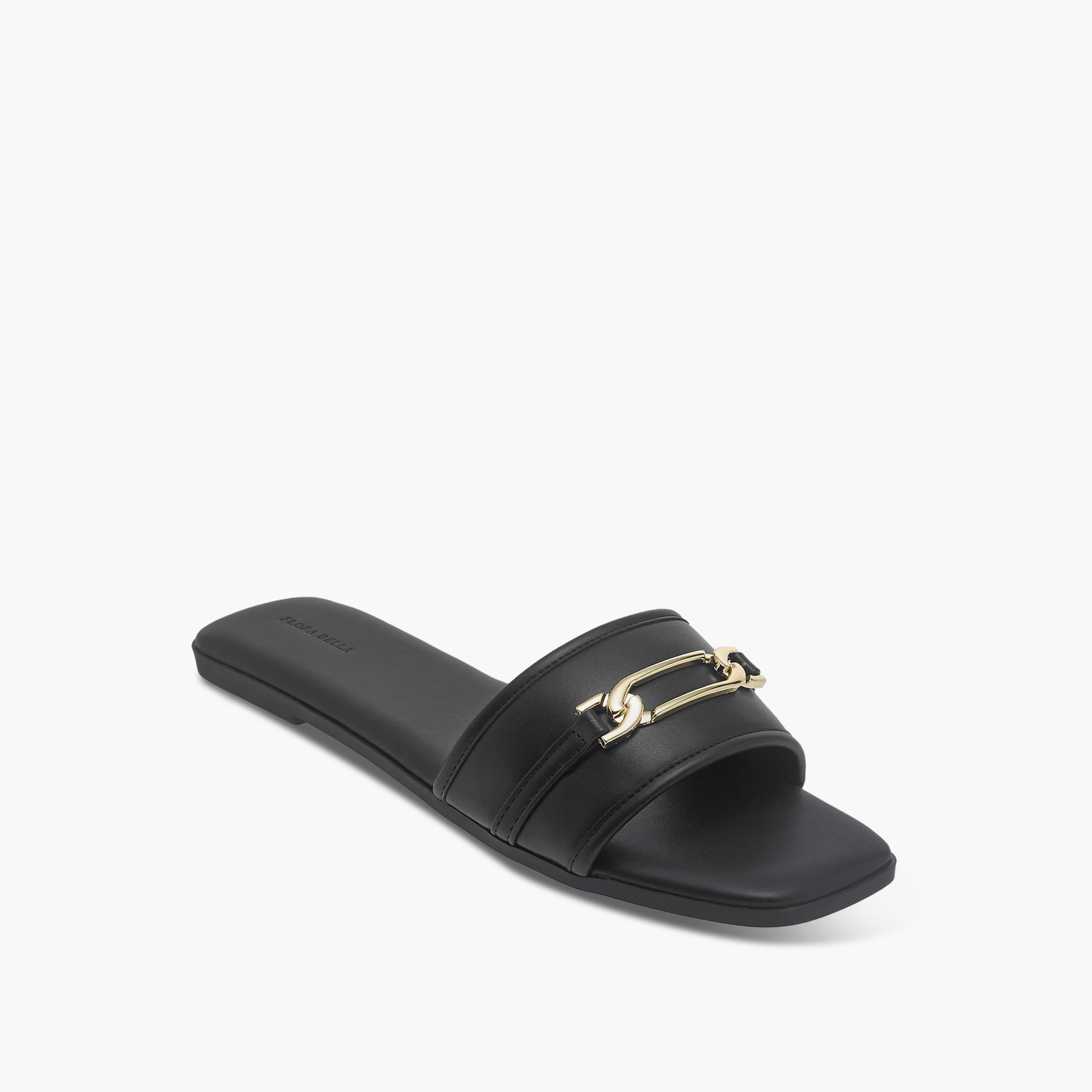 صندل سهل الارتداء سادة بزينة معدنية من فلورا بيلا-women-shoes-flats-sandals-image-2