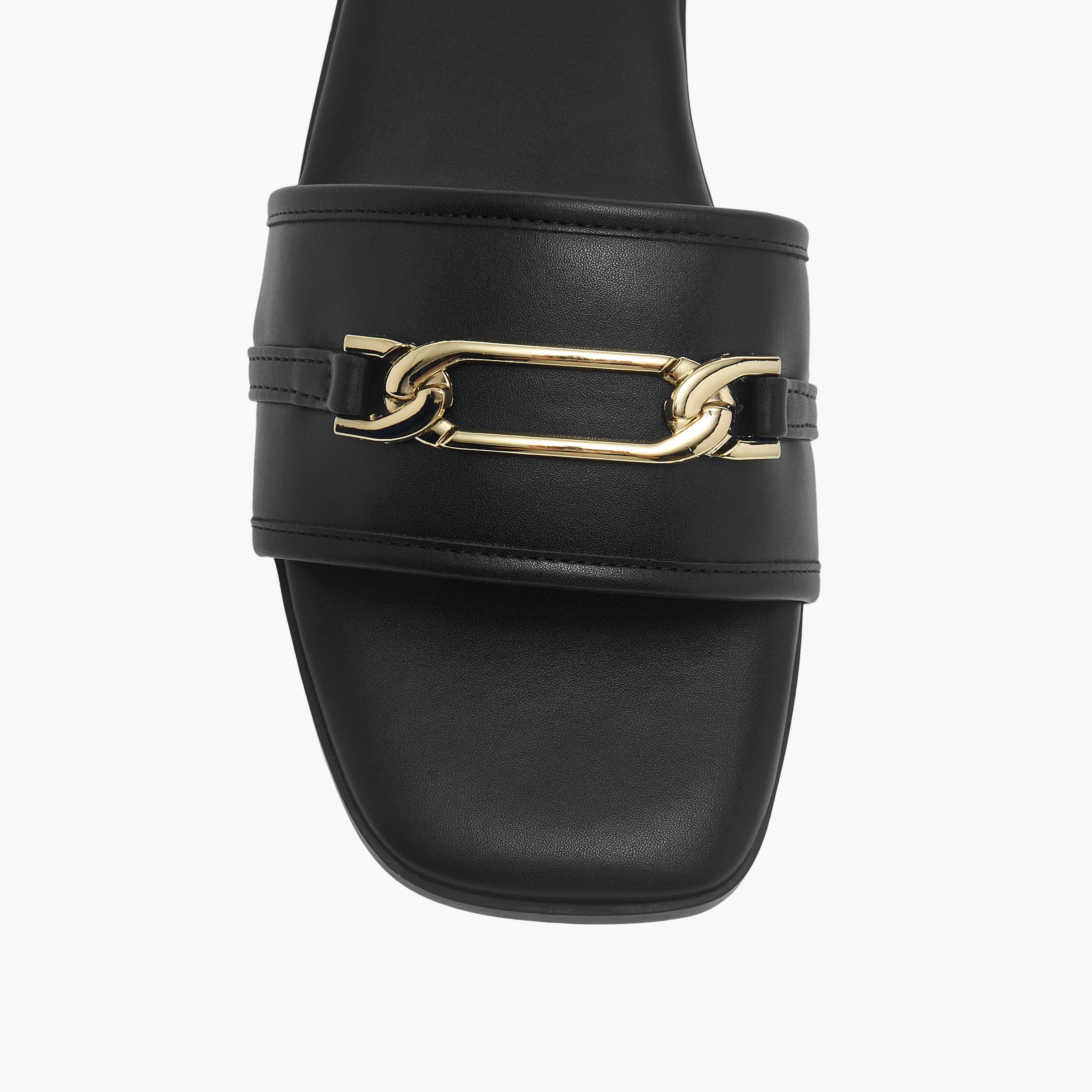 صندل سهل الارتداء سادة بزينة معدنية من فلورا بيلا-women-shoes-flats-sandals-image-4
