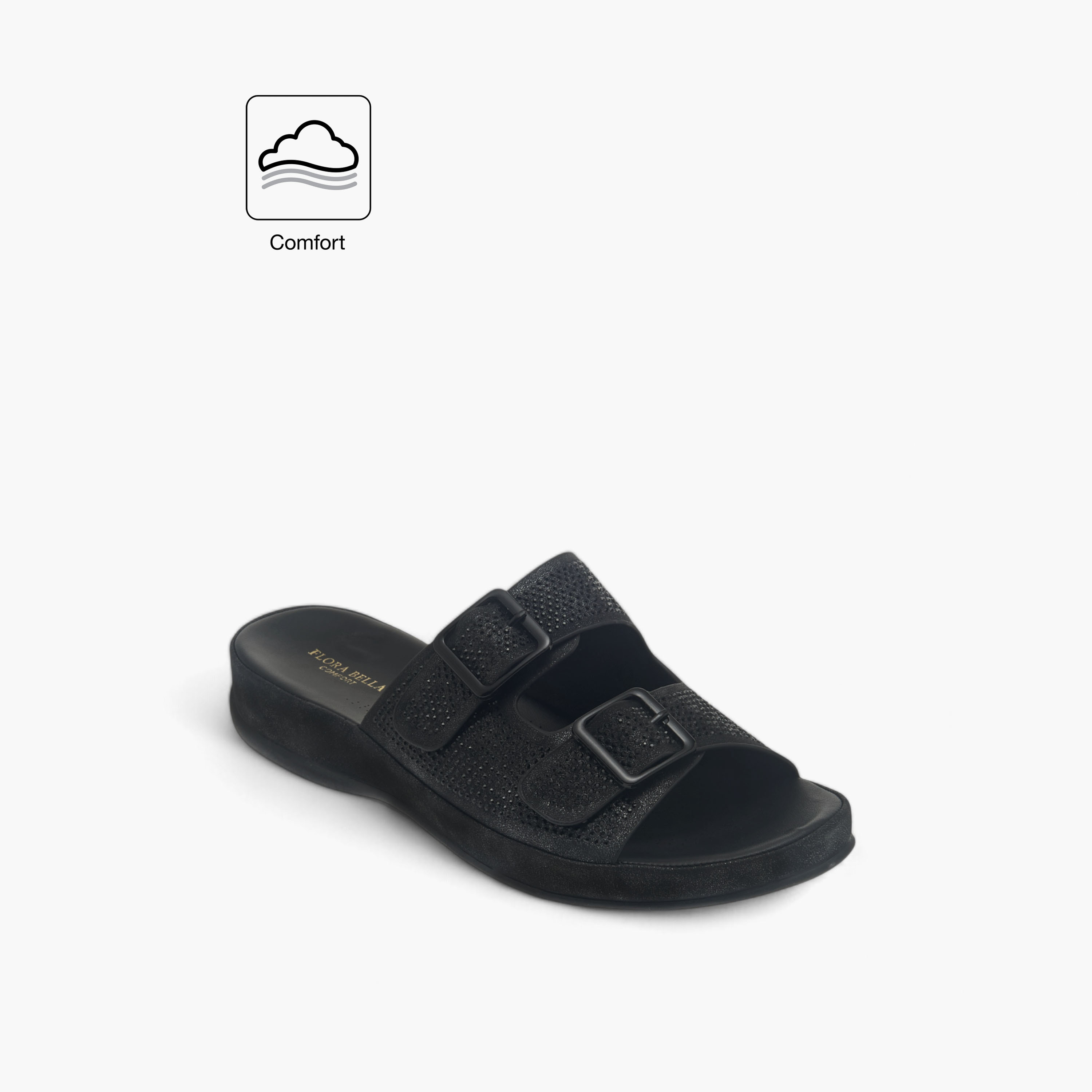 Flora Bella Embellished Slip-On Comfort Sandals with Buckle Accent-women-shoes-flats-sandals-image-2