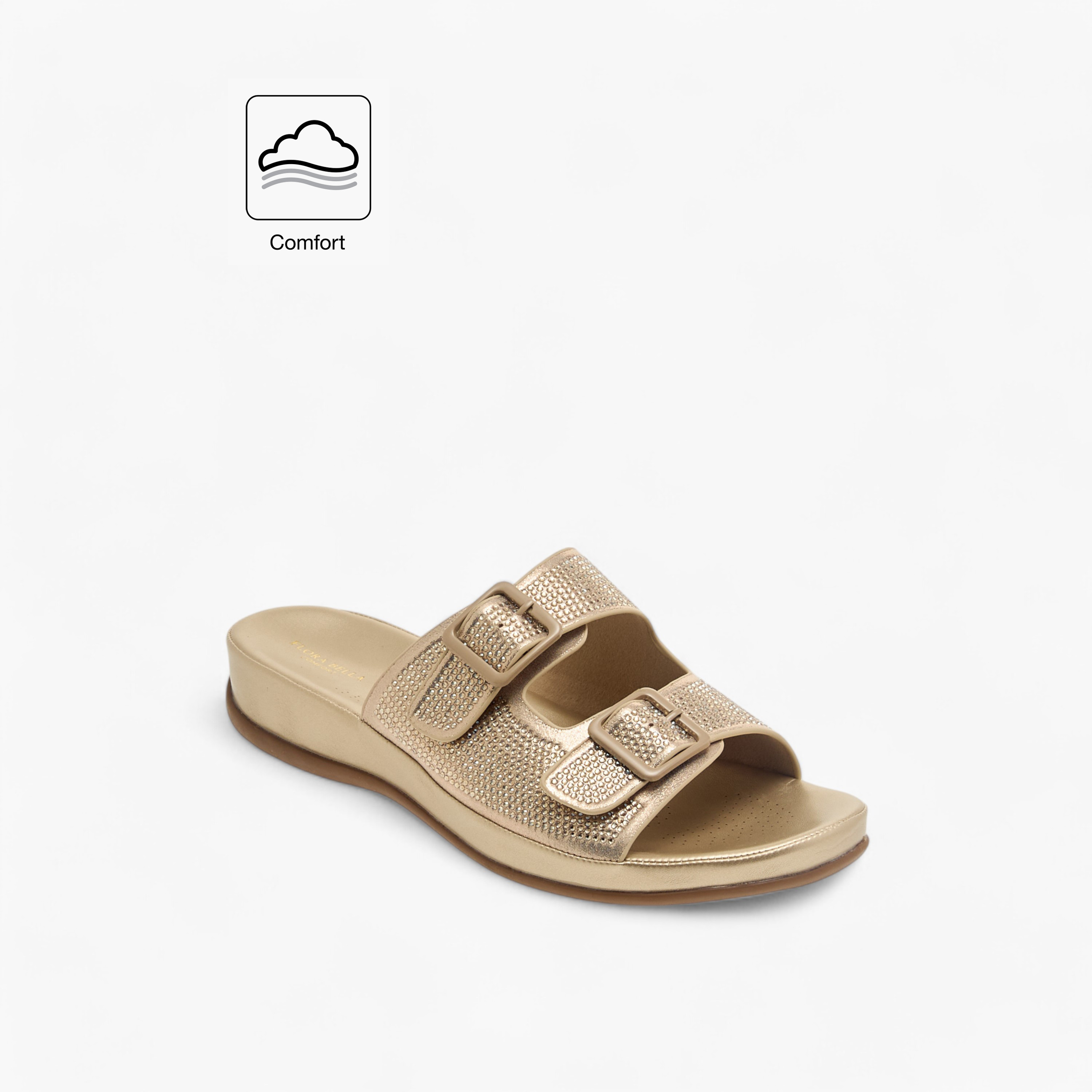 صندل مريح مزين سهل الارتداء بزينة إبزيم من فلورا بيلا-women-shoes-flats-sandals-image-2
