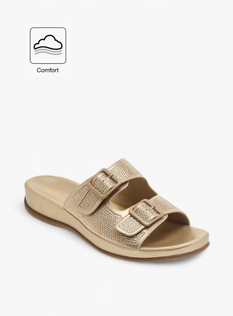 صندل مريح مزين سهل الارتداء بزينة إبزيم من فلورا بيلا-women-shoes-flats-sandals-image-2
