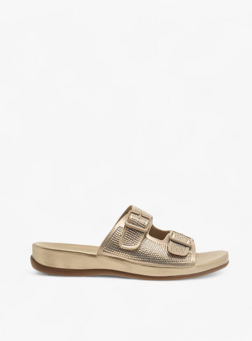 صندل مريح مزين سهل الارتداء بزينة إبزيم من فلورا بيلا-women-shoes-flats-sandals-image-3