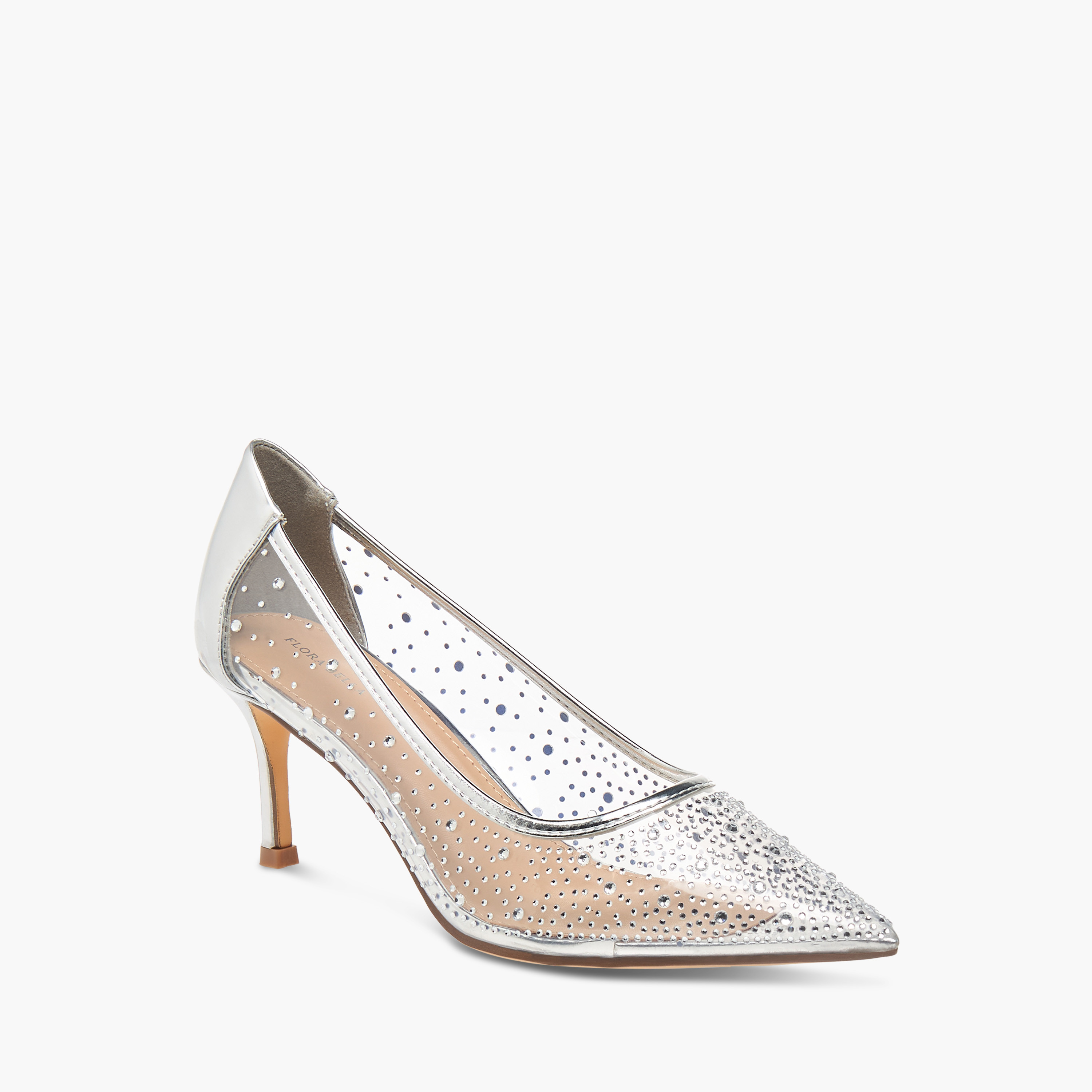 حذاء كلاسيكي بمقدمة مدببة مزيّن بالكريستال وكعب ستيليتو من فلورا بيلا-women-shoes-heels-image-2