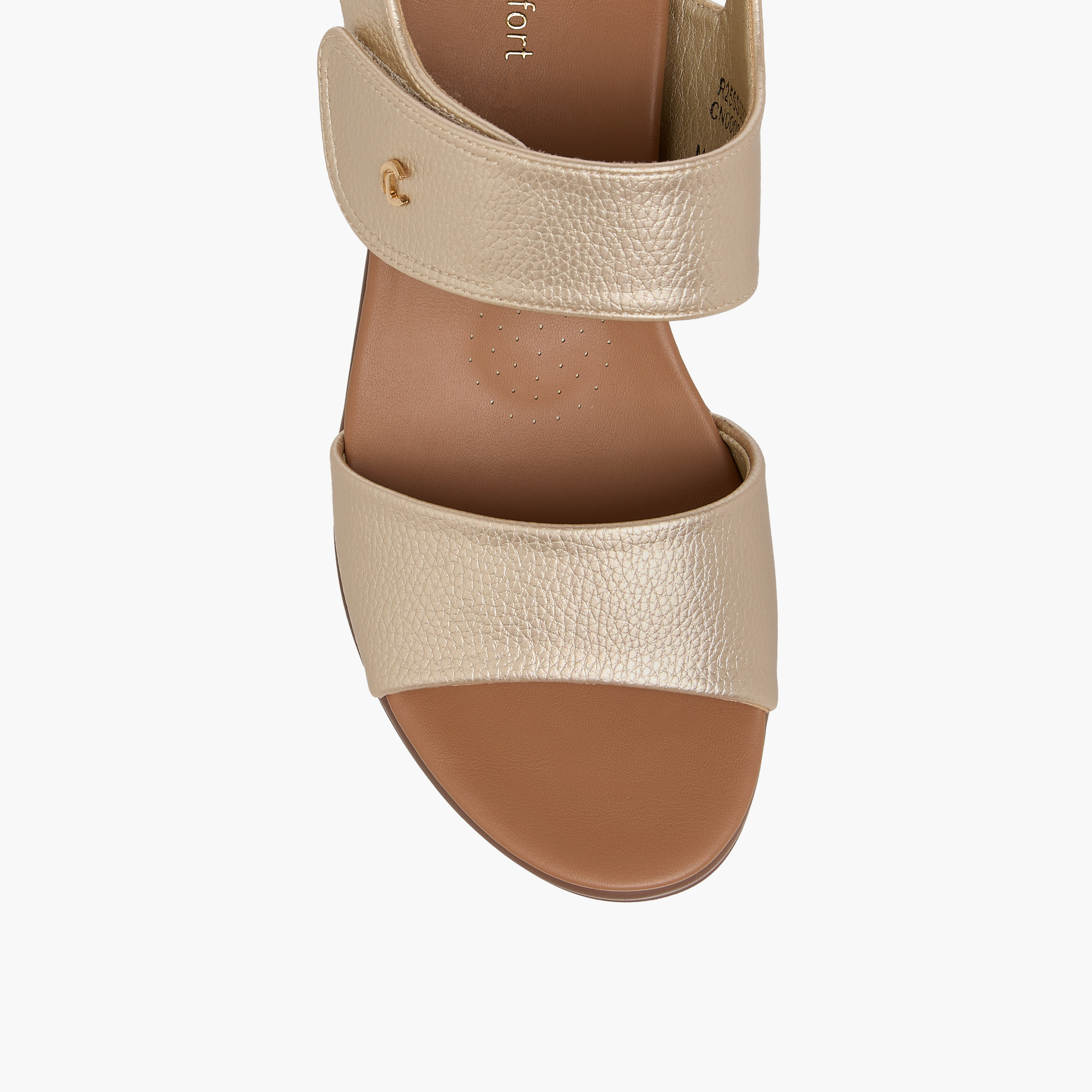 صندل سادة بكعب سميك وشريط إغلاق لاصق من لو كونفورت-women-shoes-sandals-heeled-image-4