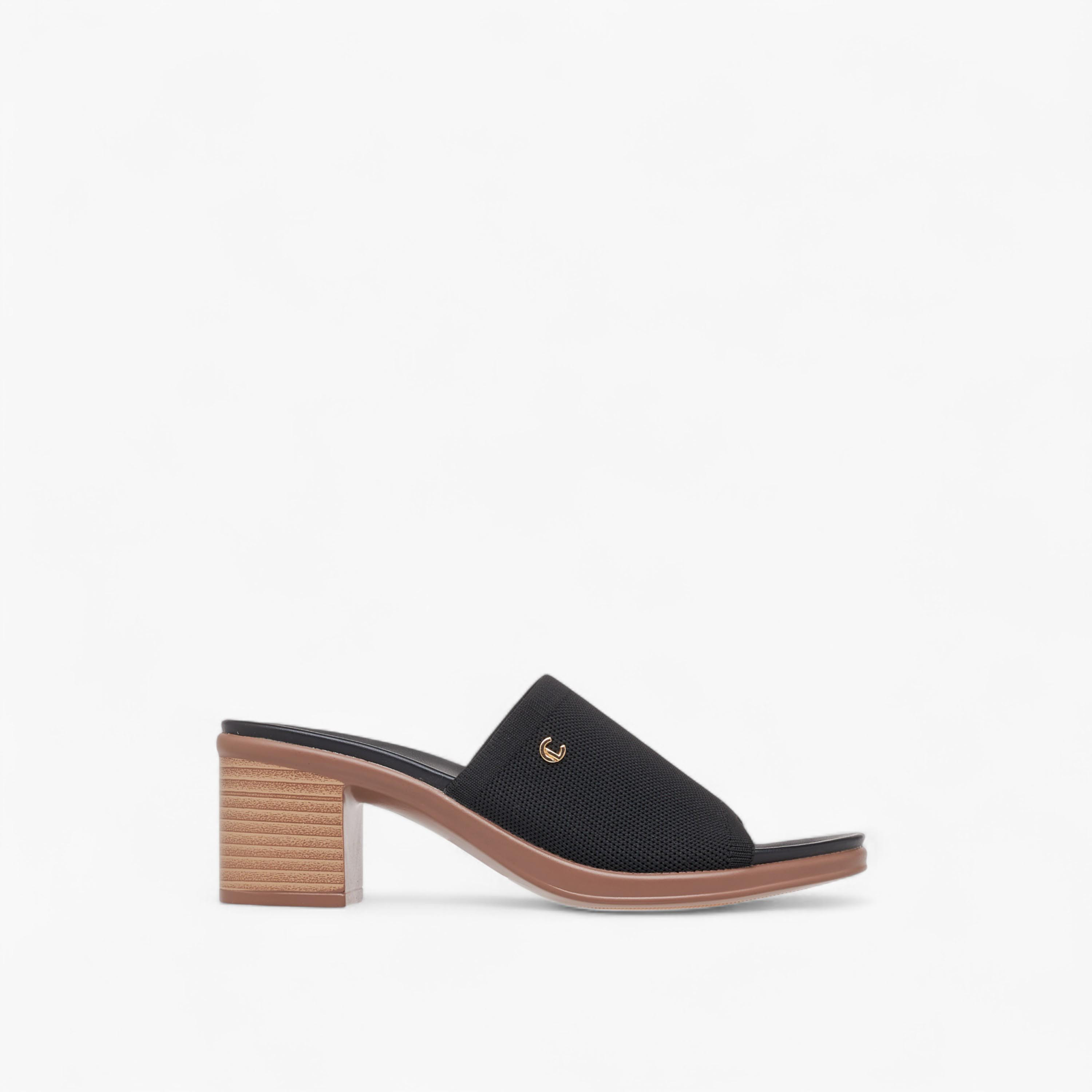 Le Confort Textured Slip-On Sandals with Block Heels-women-shoes-sandals-heeled-image-3