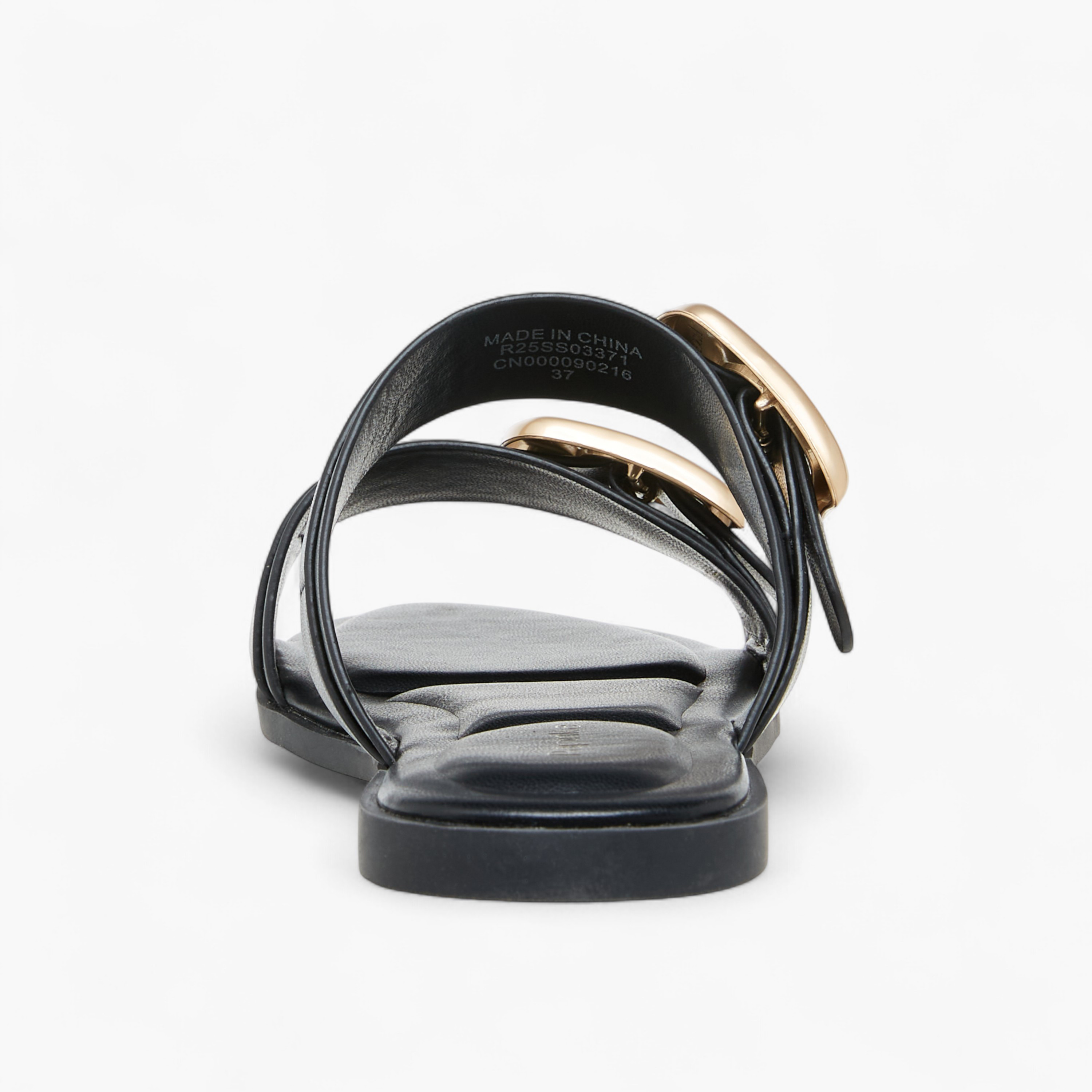 Paprika Solid Open Toe Sandals with Buckle Accent-women-shoes-flats-sandals-image-5