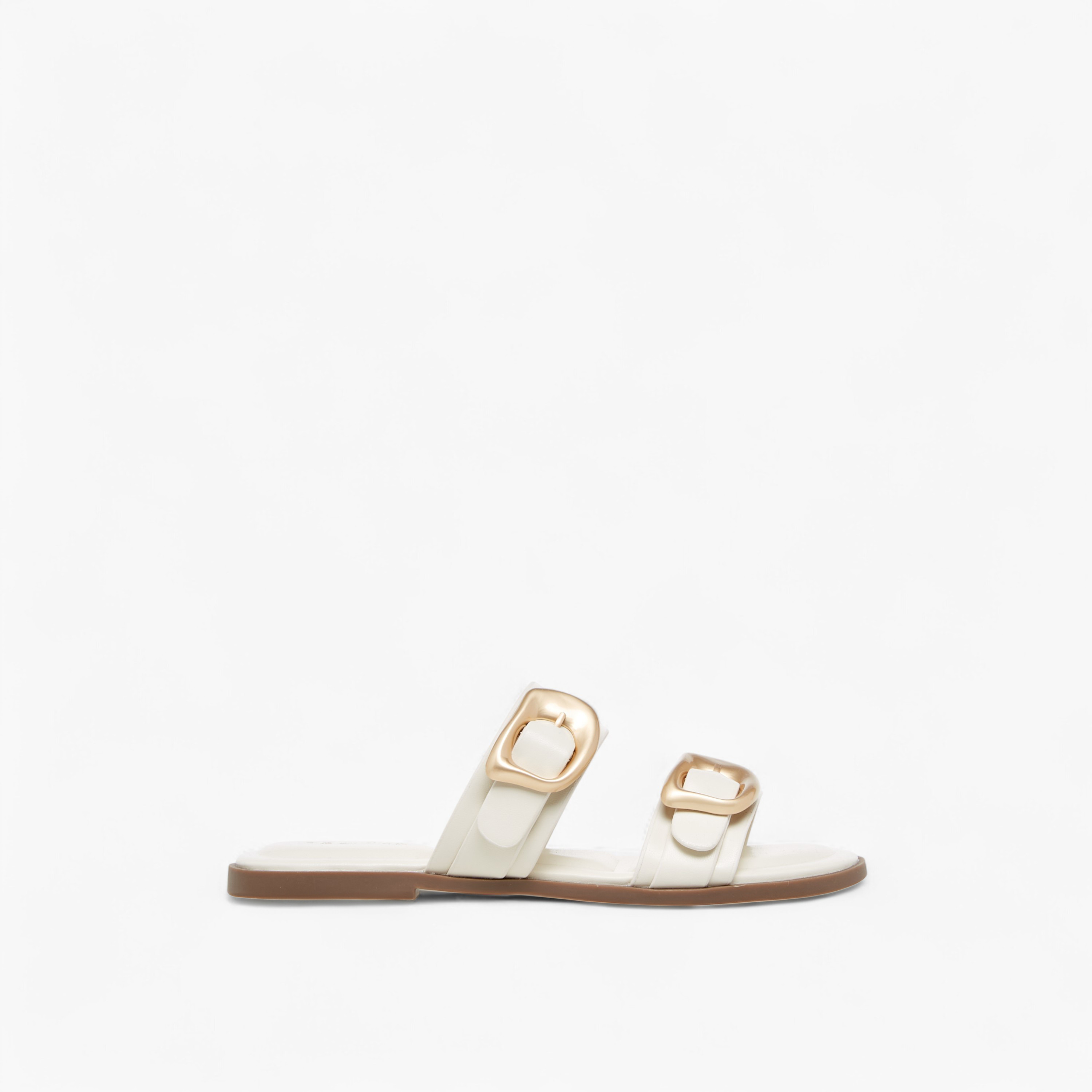 Paprika Solid Open Toe Sandals with Buckle Accent-women-shoes-flats-sandals-image-3