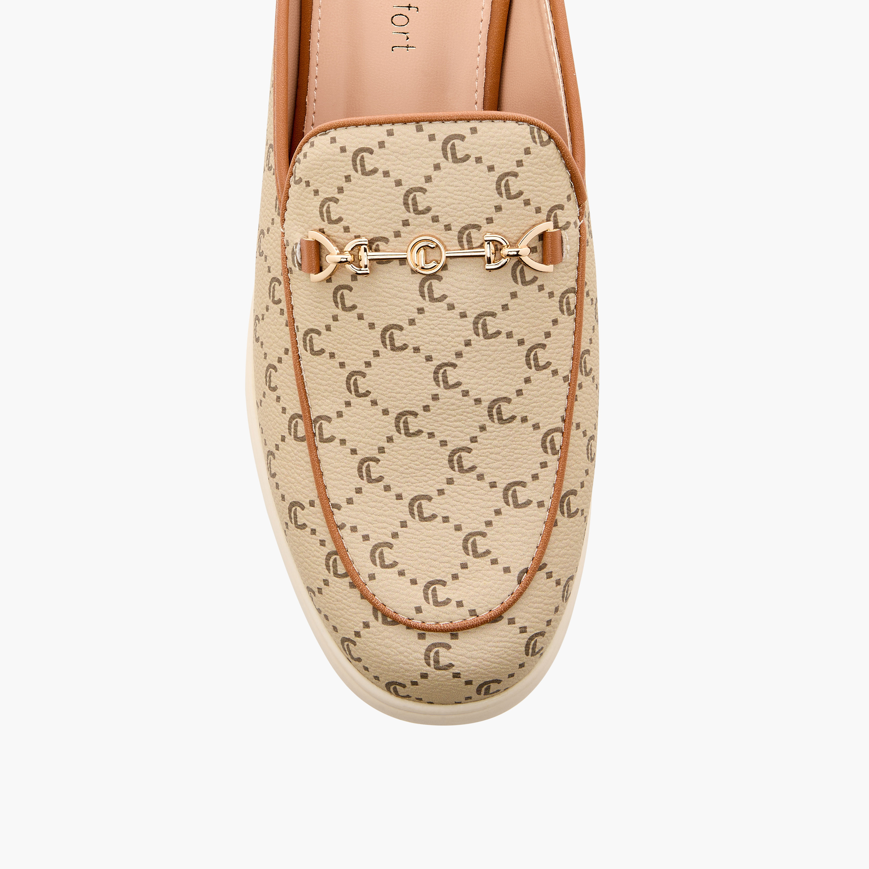 Le Confort Monogram Print Slip-On Mules-women-shoes-flats-mules-image-4