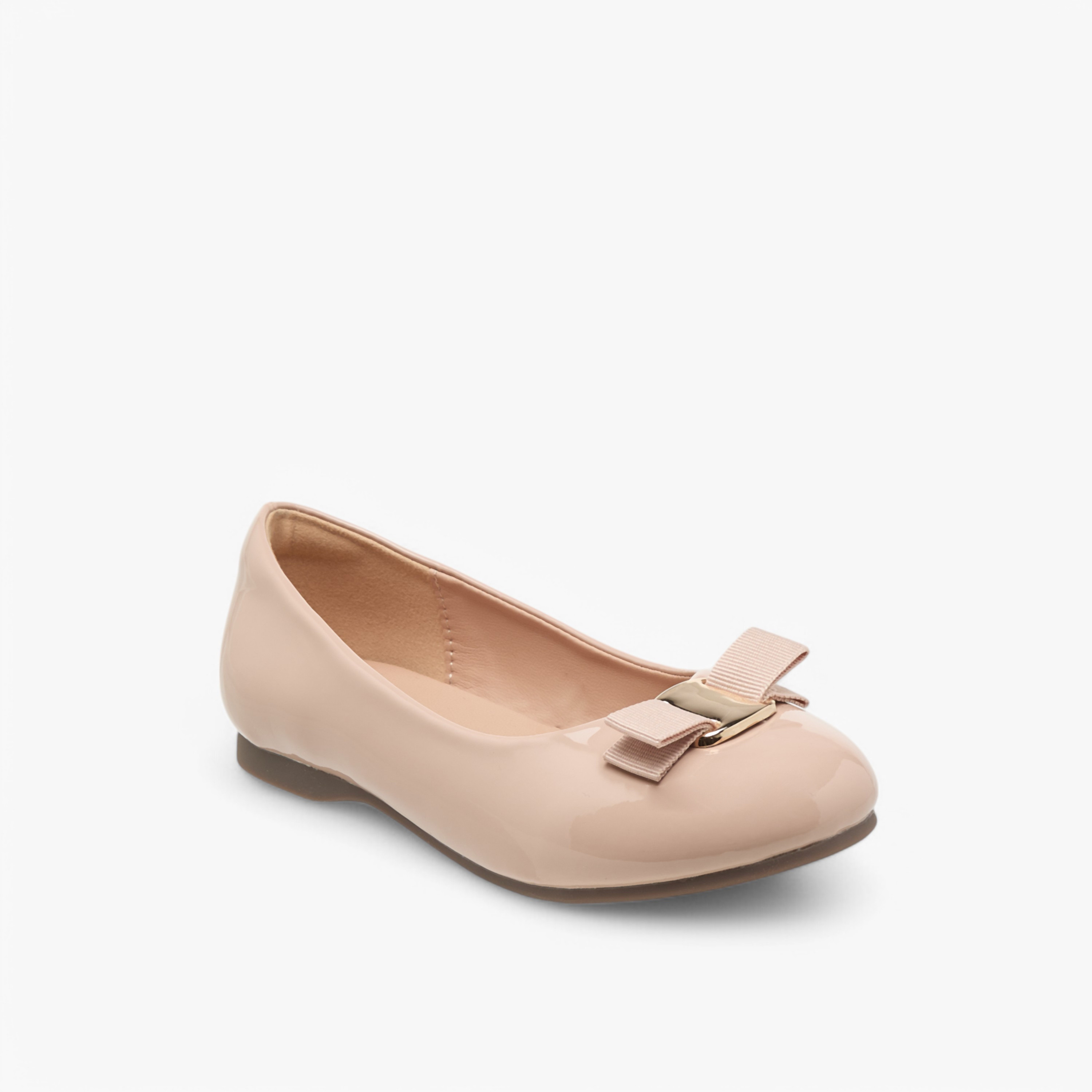 Juniors Bow Detail Slip-On Ballerina Shoes-girls-shoes-ballerinas-image-2