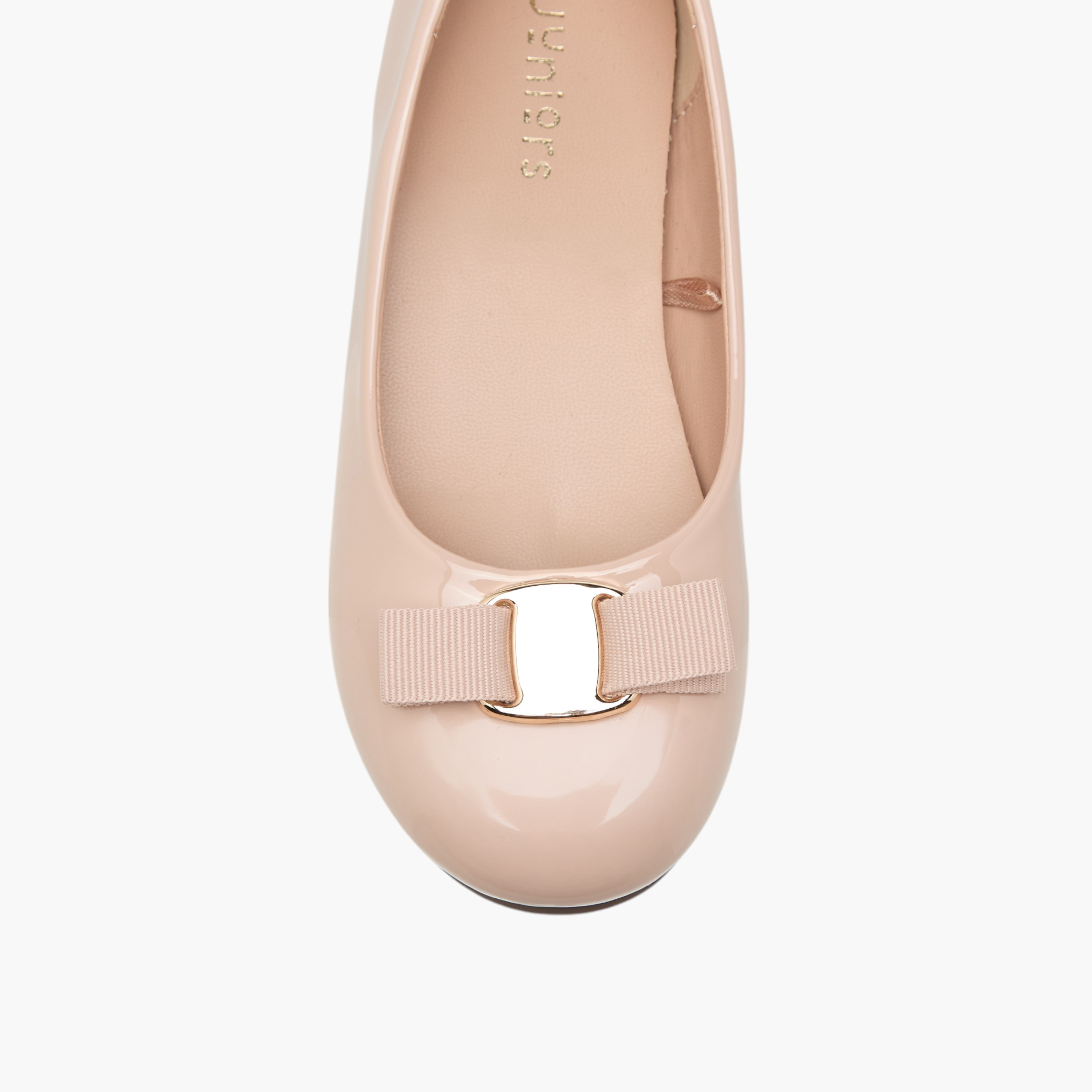 Juniors Bow Detail Slip-On Ballerina Shoes-girls-shoes-ballerinas-image-4