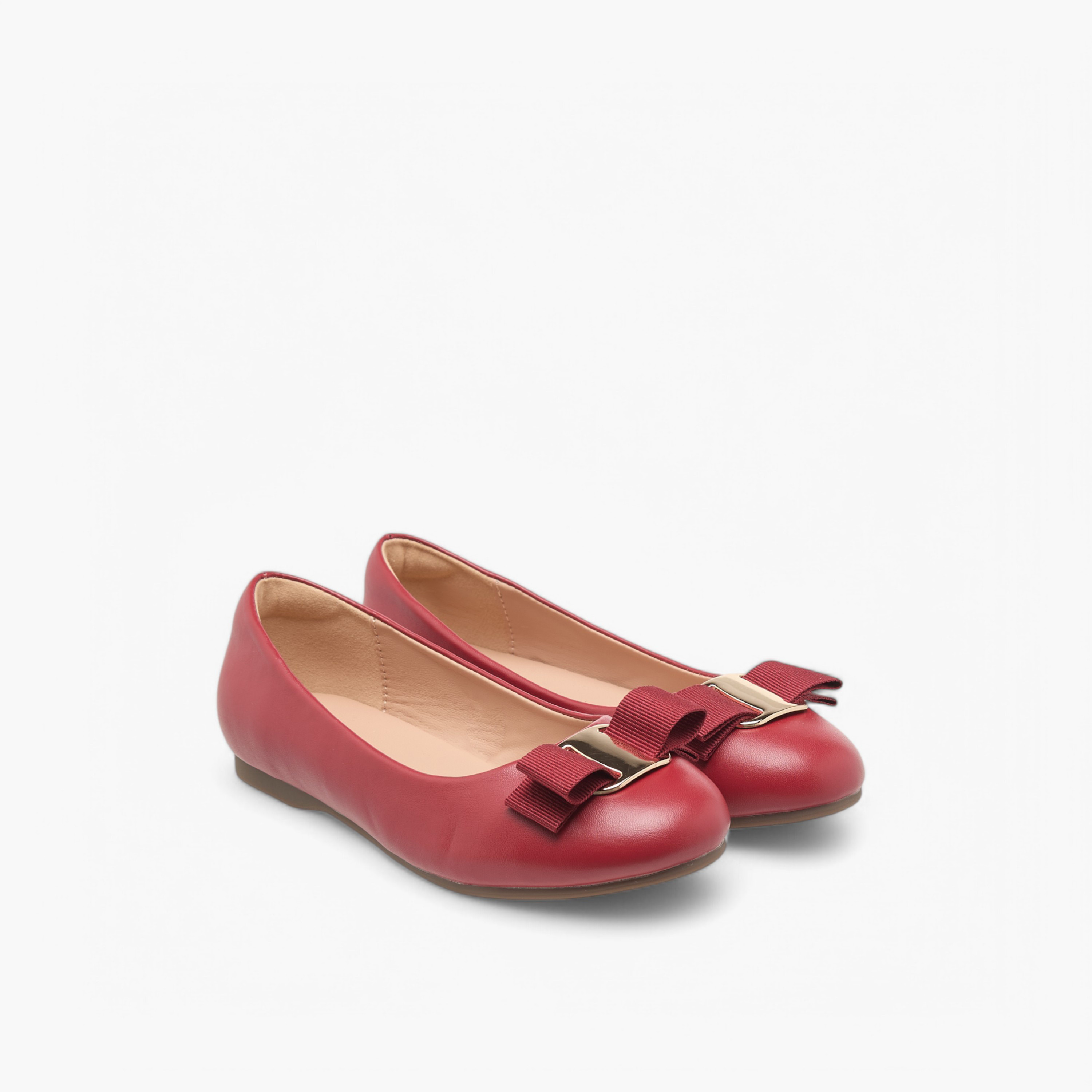 Little Missy Bow Accent Slip-On Ballerina Shoes-girls-shoes-ballerinas-image-1