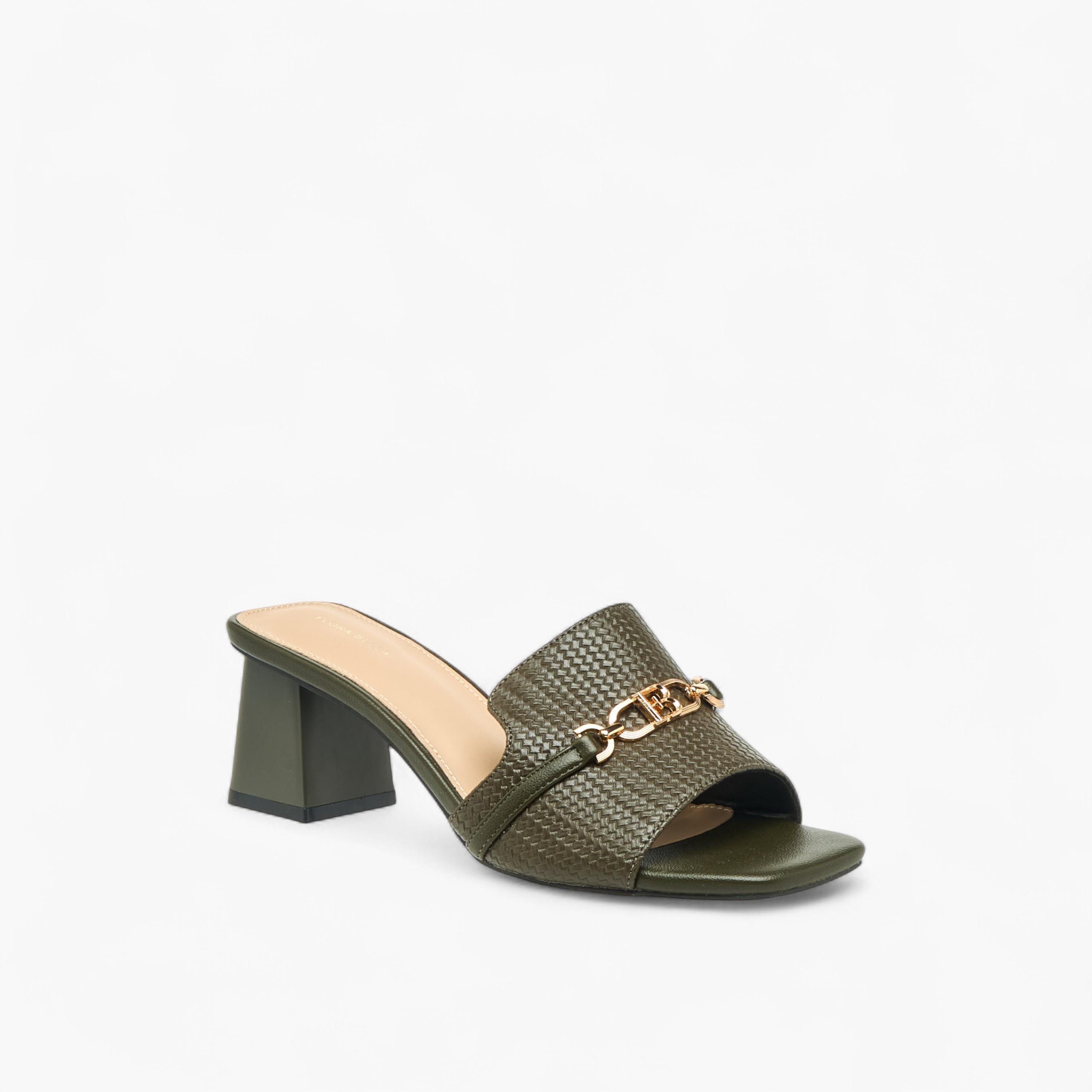 صندل بارز الملمس بكعب سميك للنساء من فلورا بيلا-women-shoes-sandals-heeled-image-2