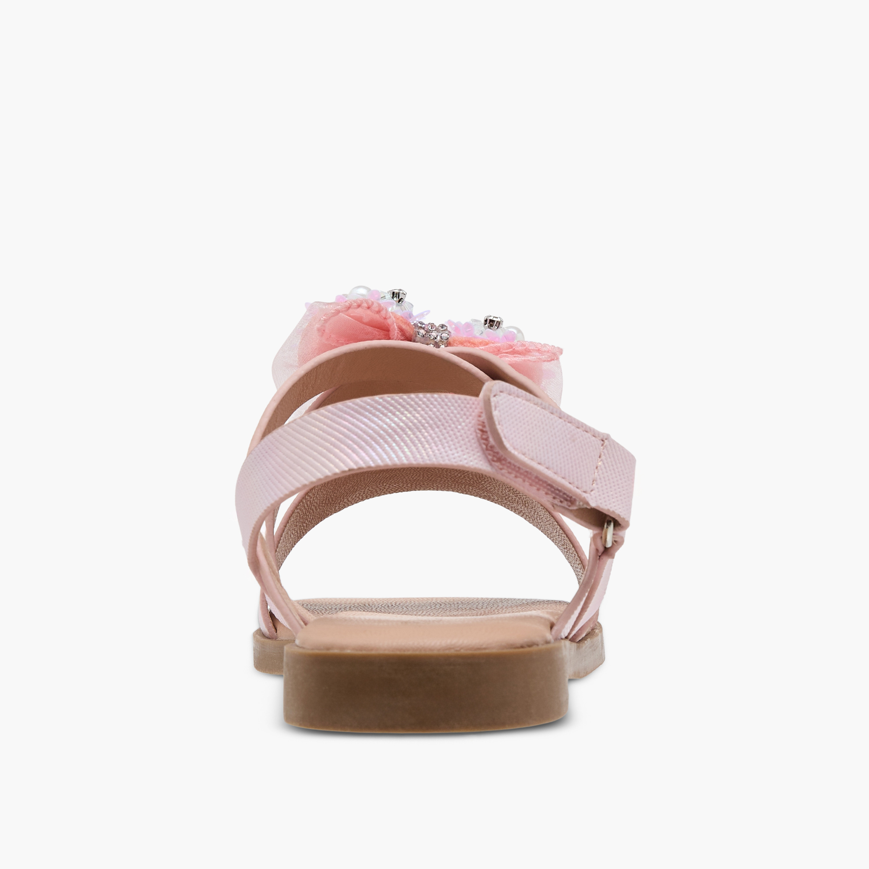 صندل سادة بمقدمة مفتوحة وشريط إغلاق من جونيورز-girls-shoes-sandals-image-4