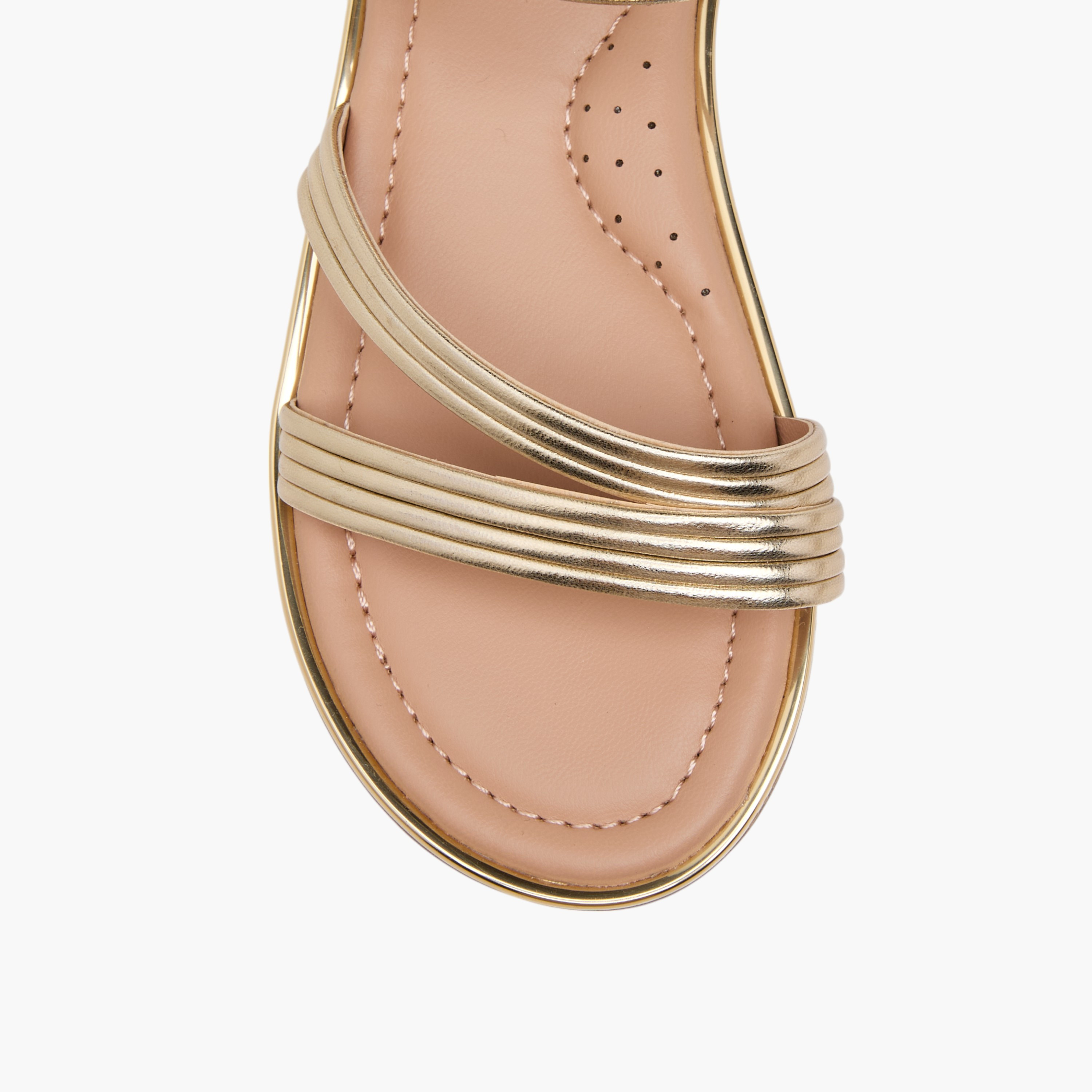 Little Missy Solid Sandals with Hook and Loop Closure-girls-shoes-sandals-image-3