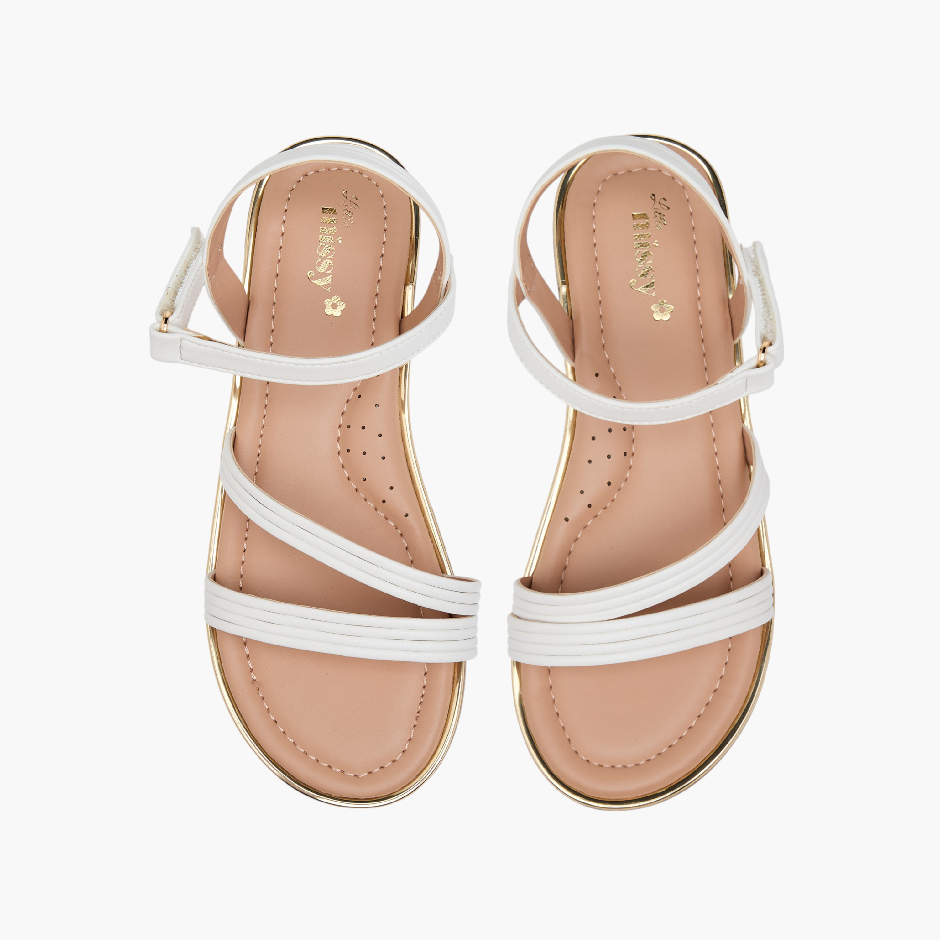 Little Missy Solid Sandals with Hook and Loop Closure-girls-shoes-sandals-image-1