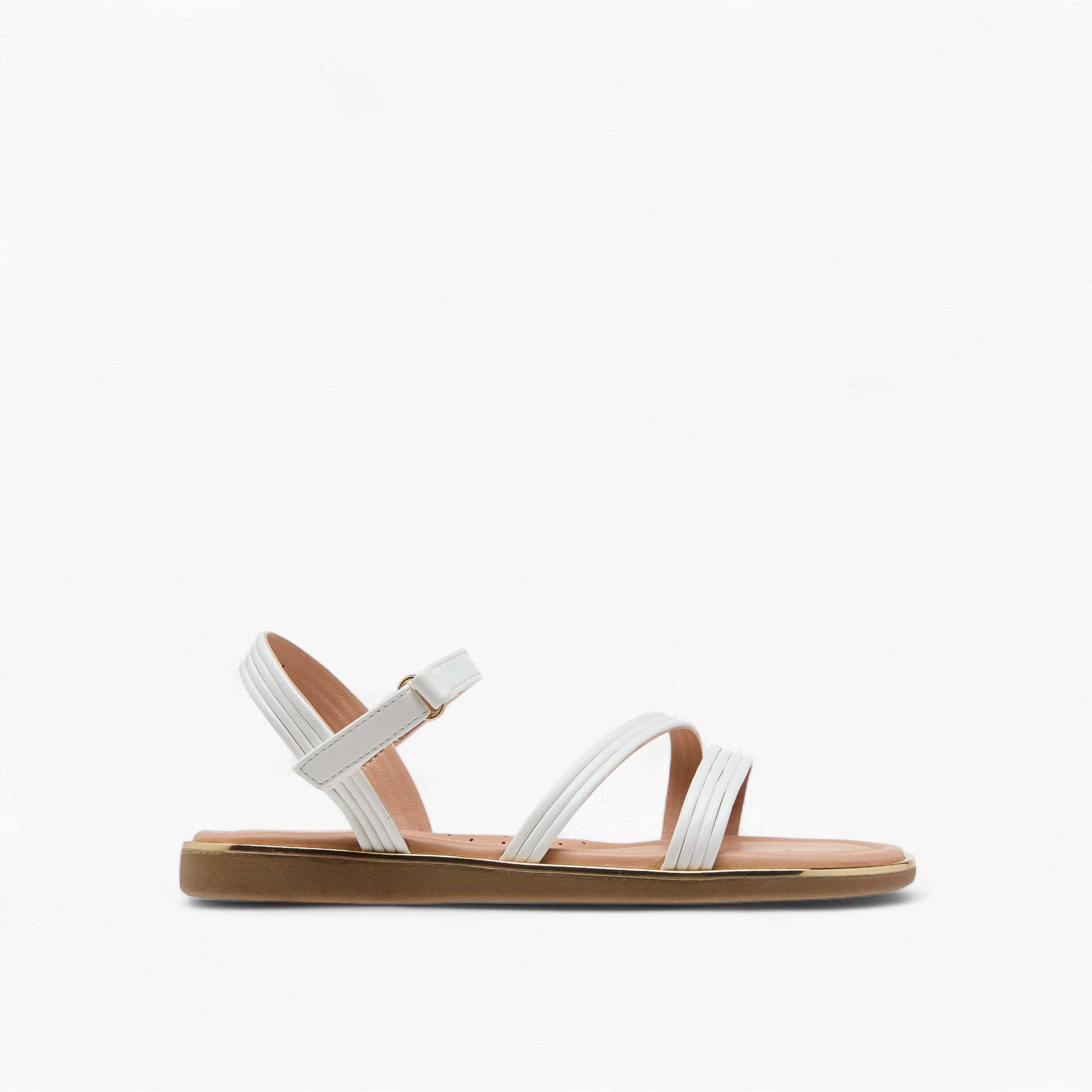 Little Missy Solid Sandals with Hook and Loop Closure-girls-shoes-sandals-image-2