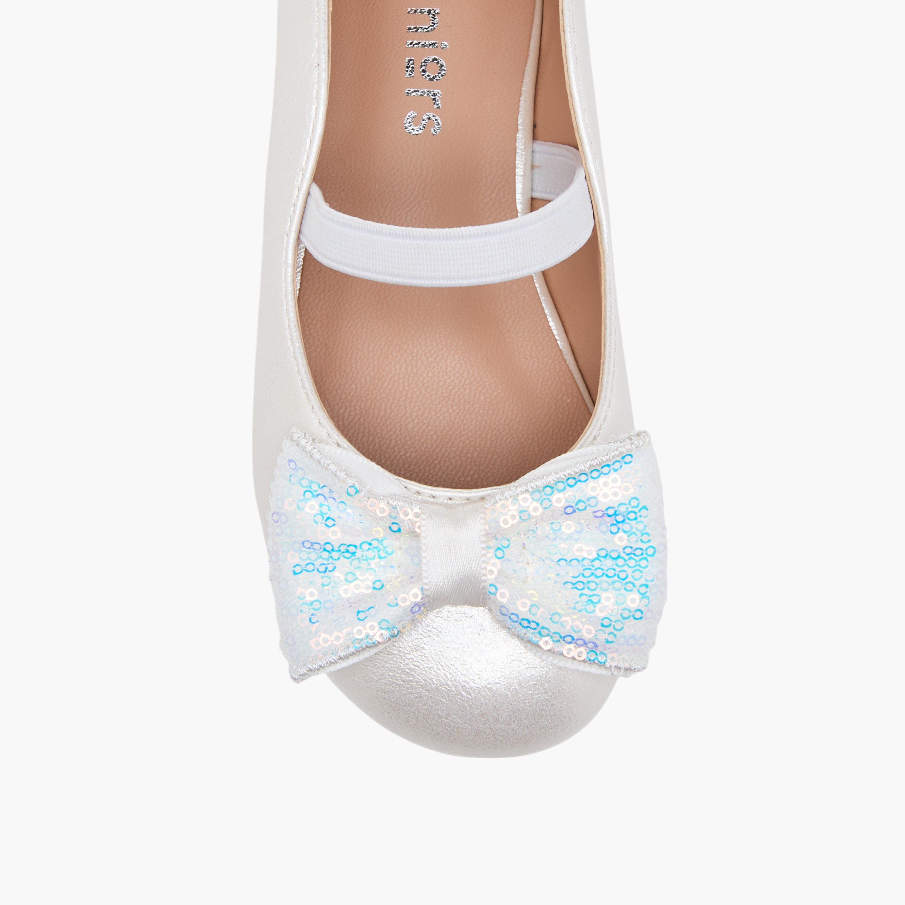 Juniors Bow Accent Ballerina Shoes with Elastic Closure-girls-shoes-ballerinas-image-4