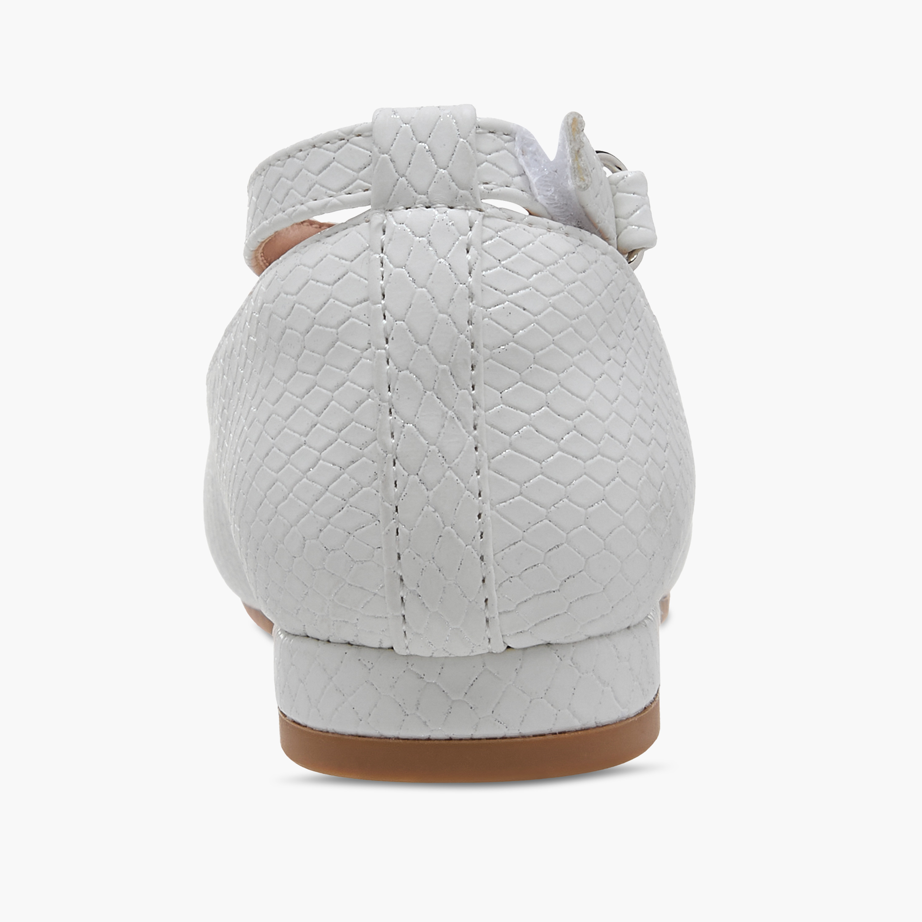 Juniors Butterfly Embellished Ballerina Shoes with Hook and Loop Closure-girls-shoes-ballerinas-image-5