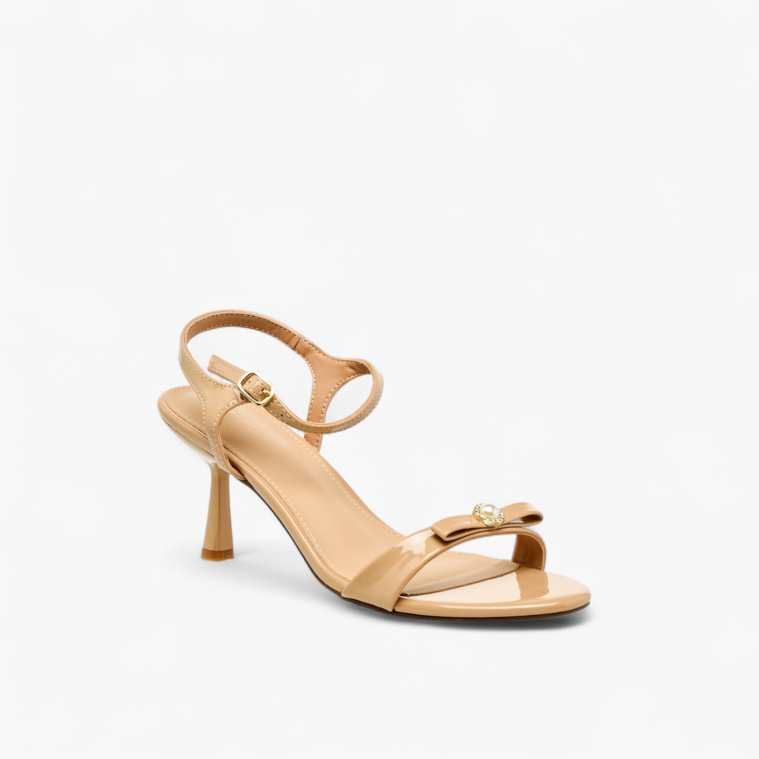 Flora Bella Womens Bow Detail Flared Heel Strap Sandals-women-shoes-sandals-heeled-image-2