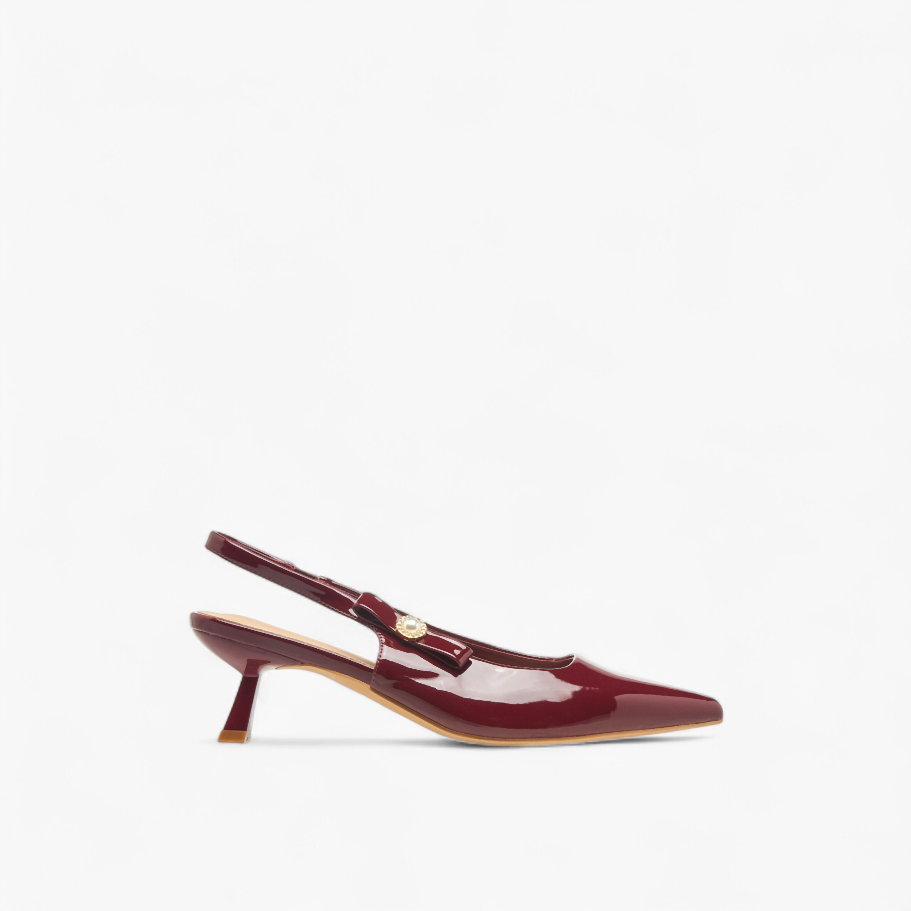 حذاء بحزام خلفي وكعب مدبب وتفاصيل فيونكة للنساء من فلورا بيلا-women-shoes-heels-image-3