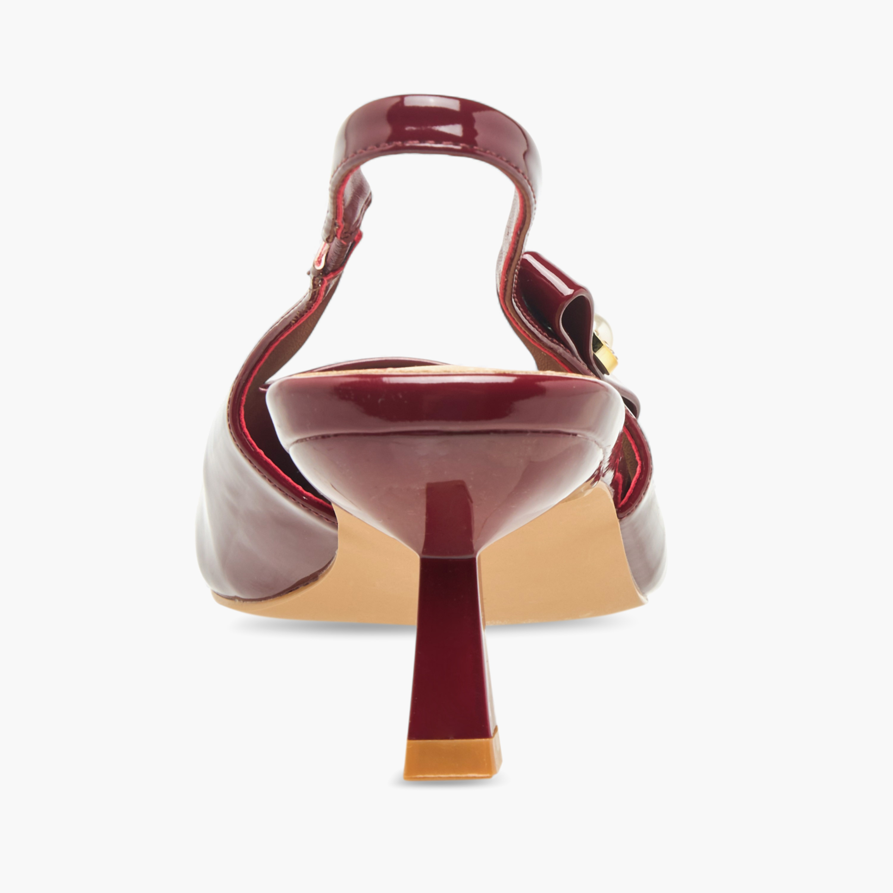 حذاء بحزام خلفي وكعب مدبب وتفاصيل فيونكة للنساء من فلورا بيلا-women-shoes-heels-image-5