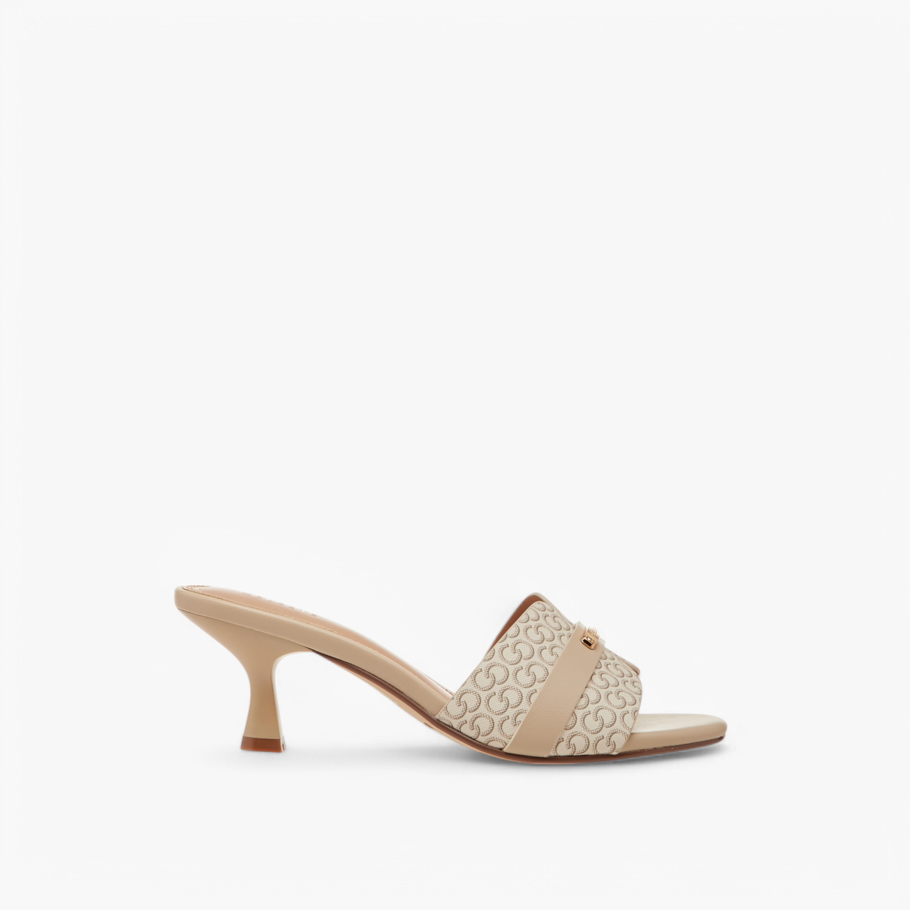 Celeste Women's Monogram Detail Slip-On Sandals with Kitten Heels-women-shoes-sandals-heeled-image-3