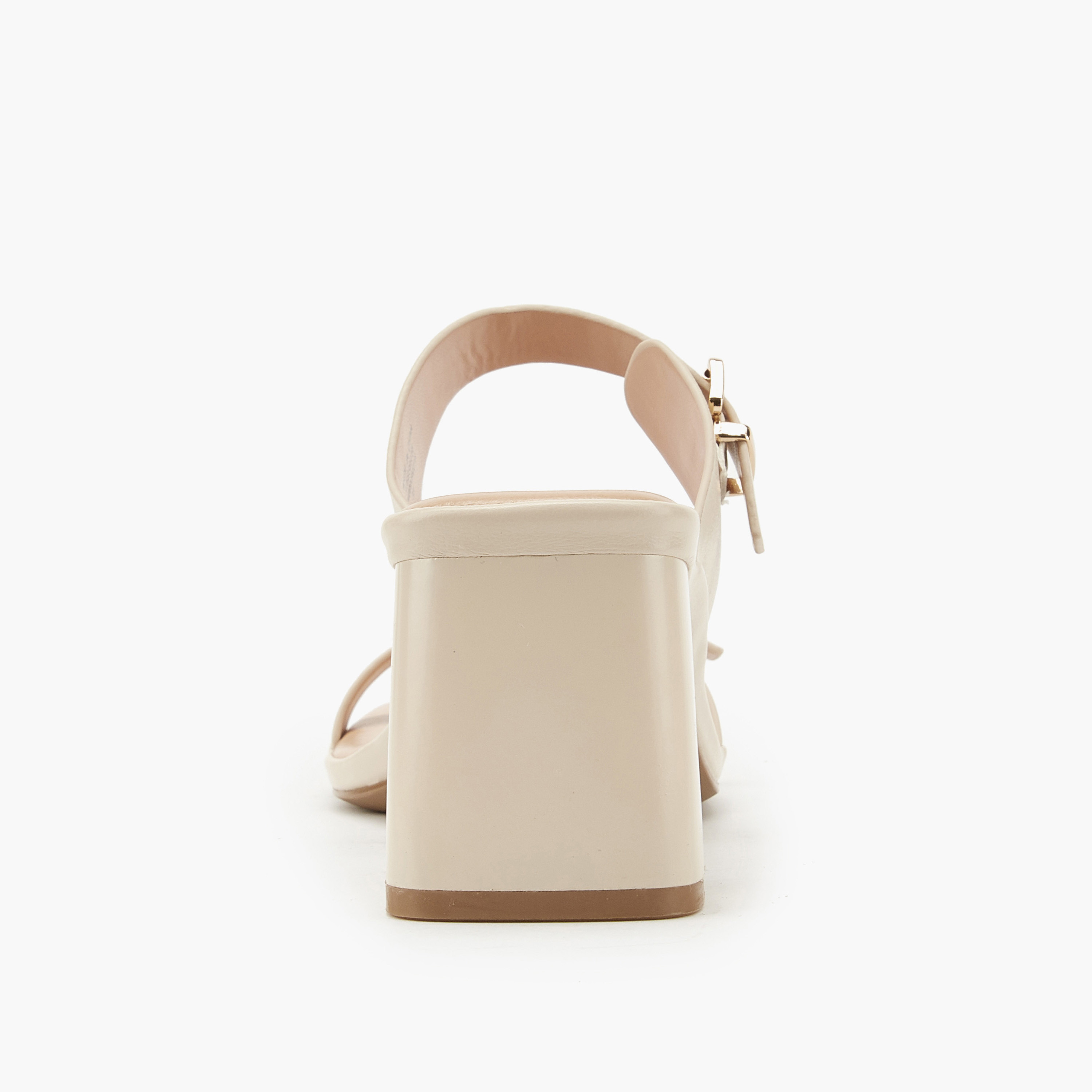 Paprika Buckle Accent Slip-On Sandals with Block Heels-women-shoes-heels-image-5