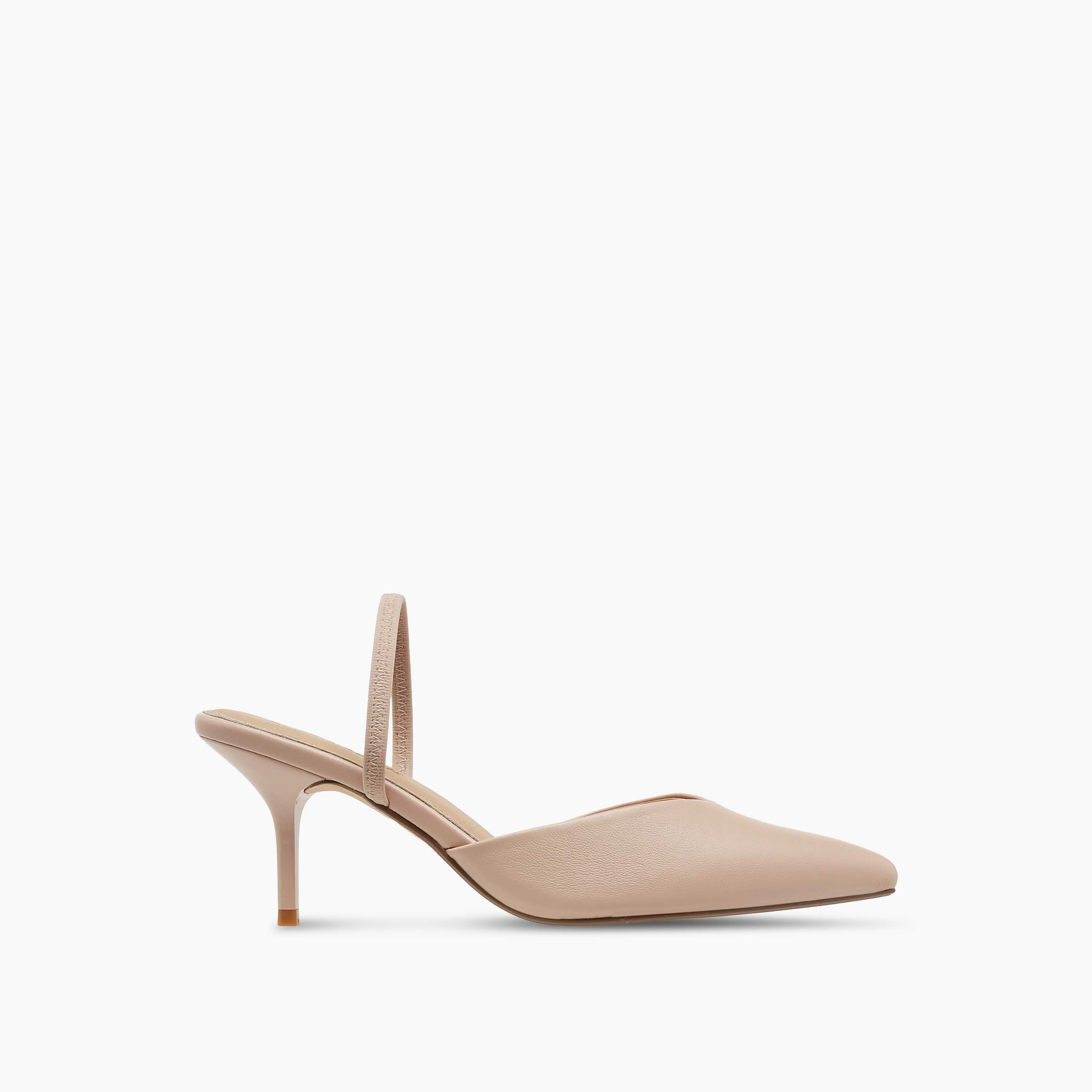 Paprika Pointed Toe Slip-On Shoes with Stiletto Heels-women-shoes-heels-image-3