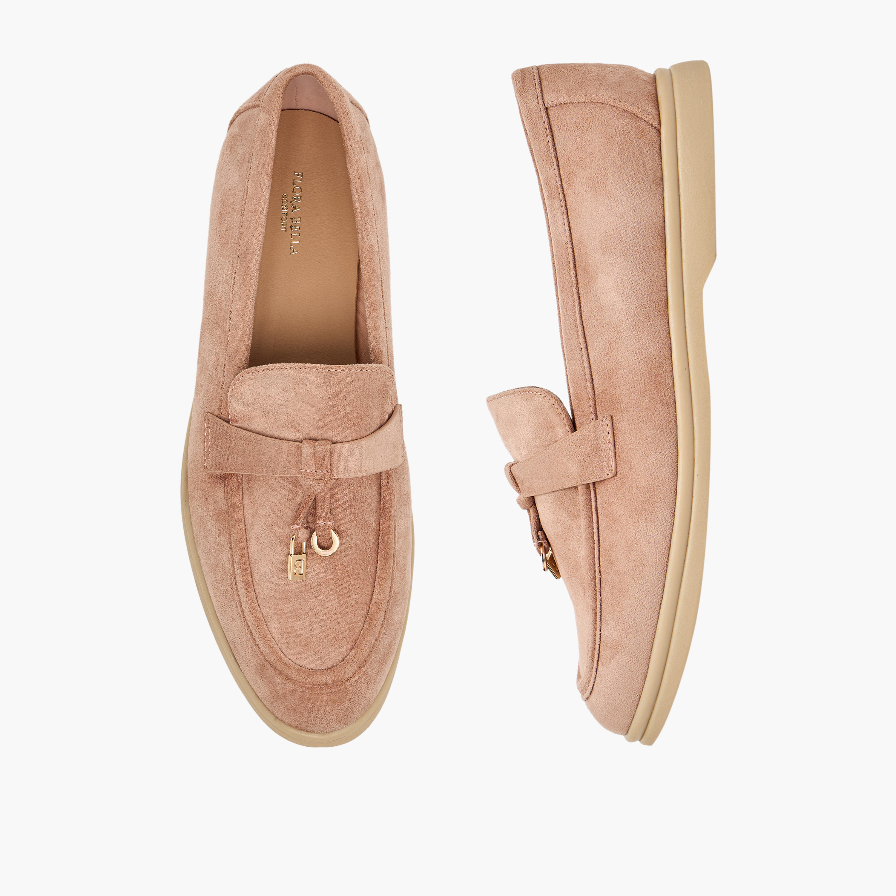 حذاء لوفر بزينة ميتاليك للنساء من فلورا بيلا-women-shoes-flats-loafers-image-1