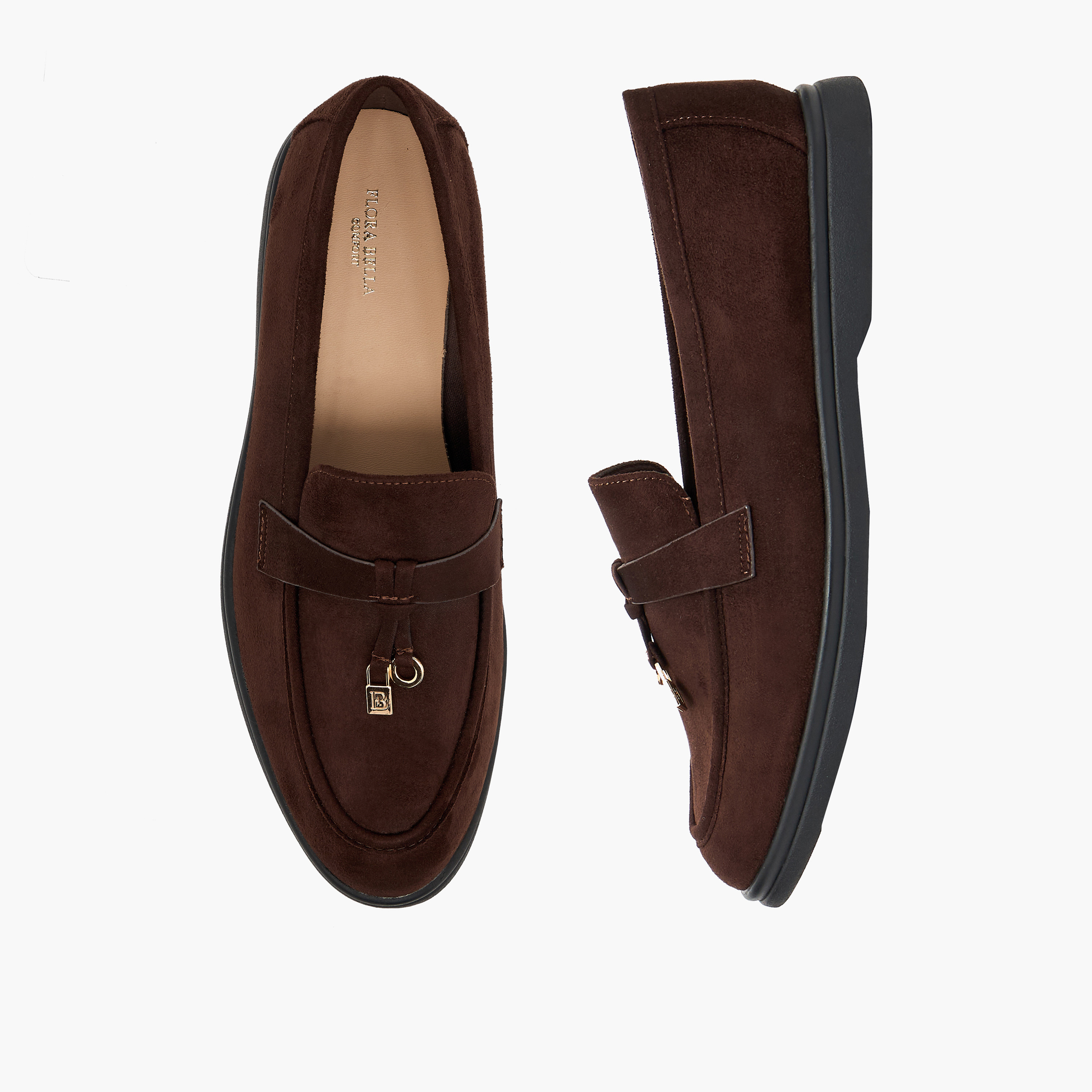 حذاء لوفر بزينة ميتاليك للنساء من فلورا بيلا-women-shoes-flats-loafers-image-1