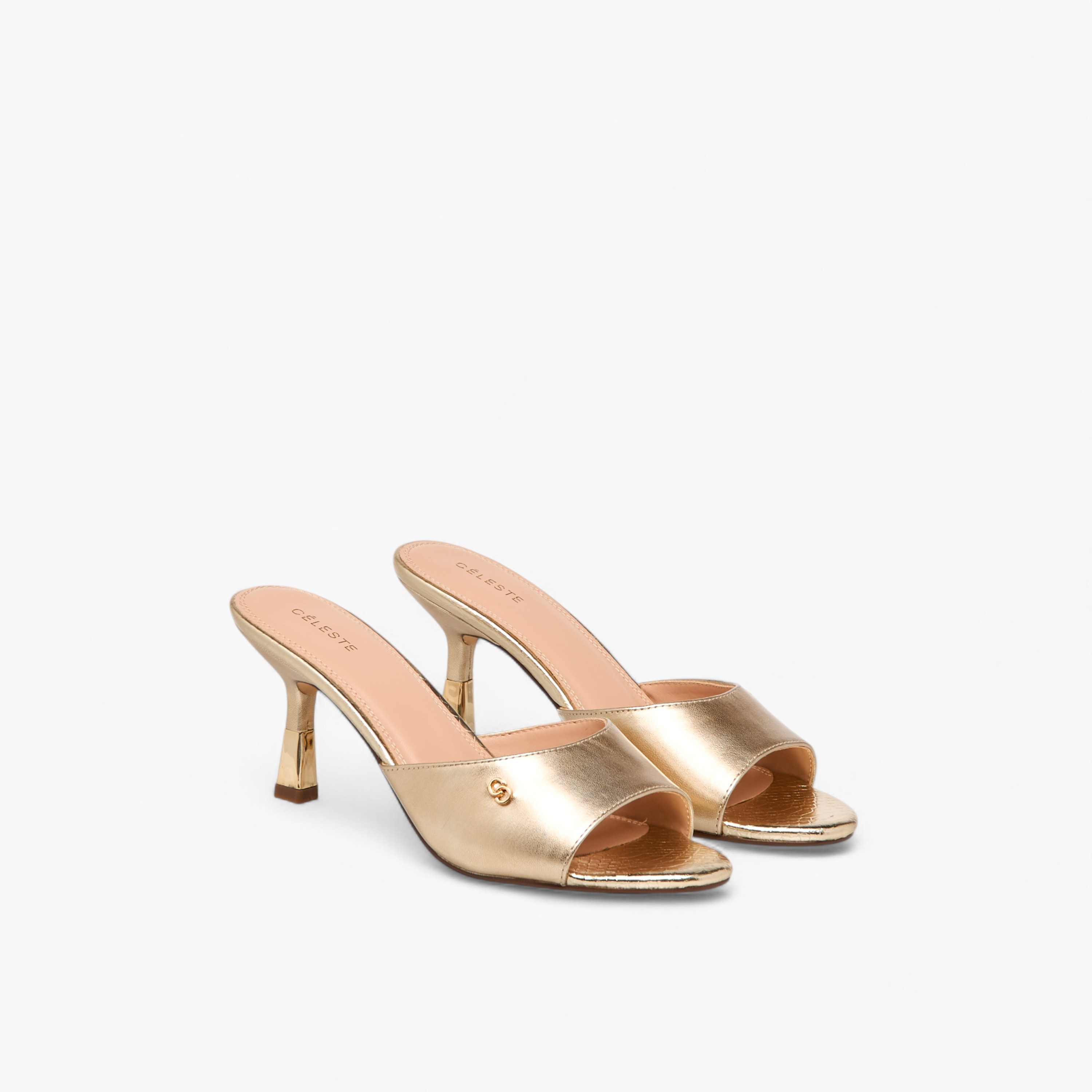 Celeste Women Metallic Detail Stiletto Heel Sandals-women-shoes-sandals-heeled-image-1