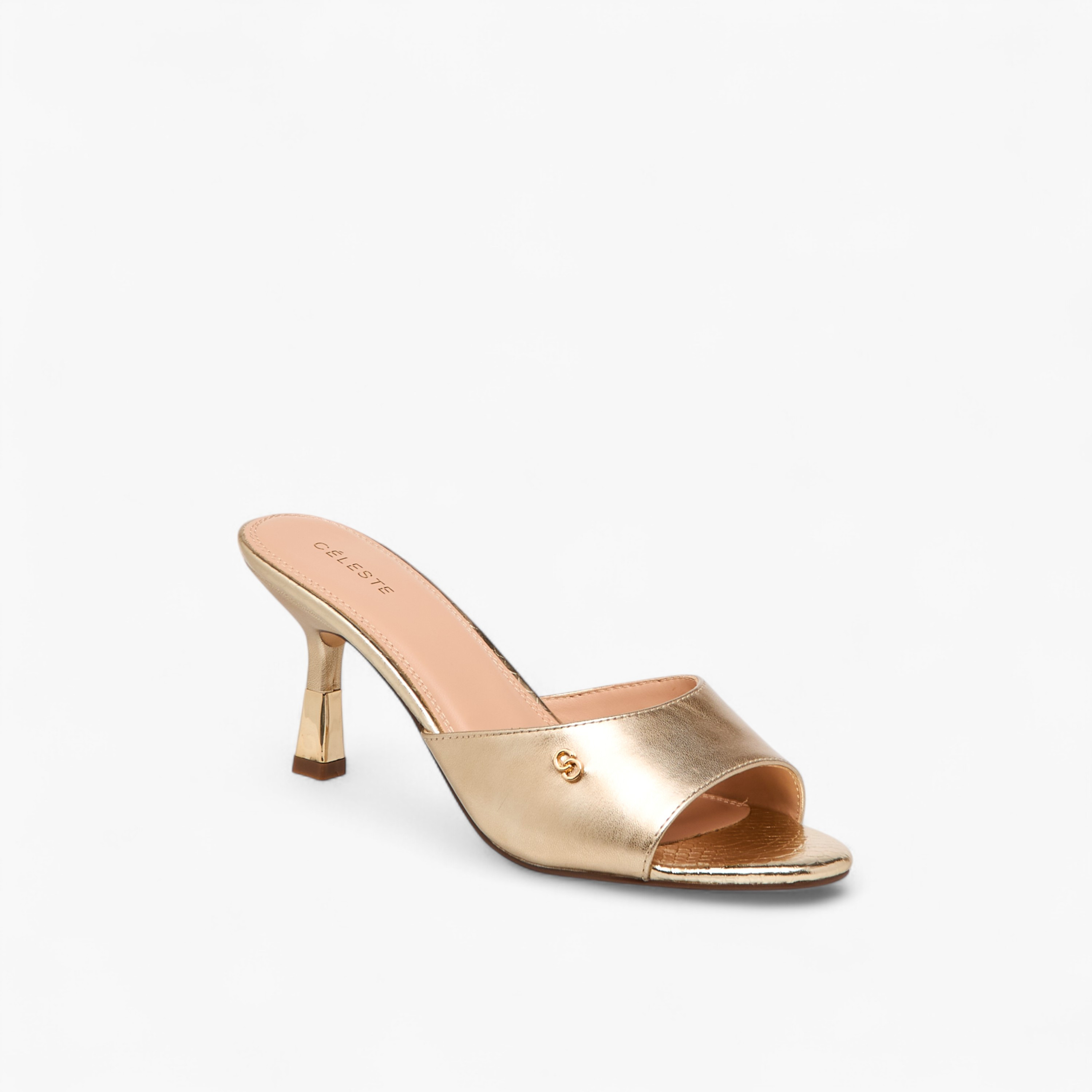 Celeste Women Metallic Detail Stiletto Heel Sandals-women-shoes-sandals-heeled-image-2