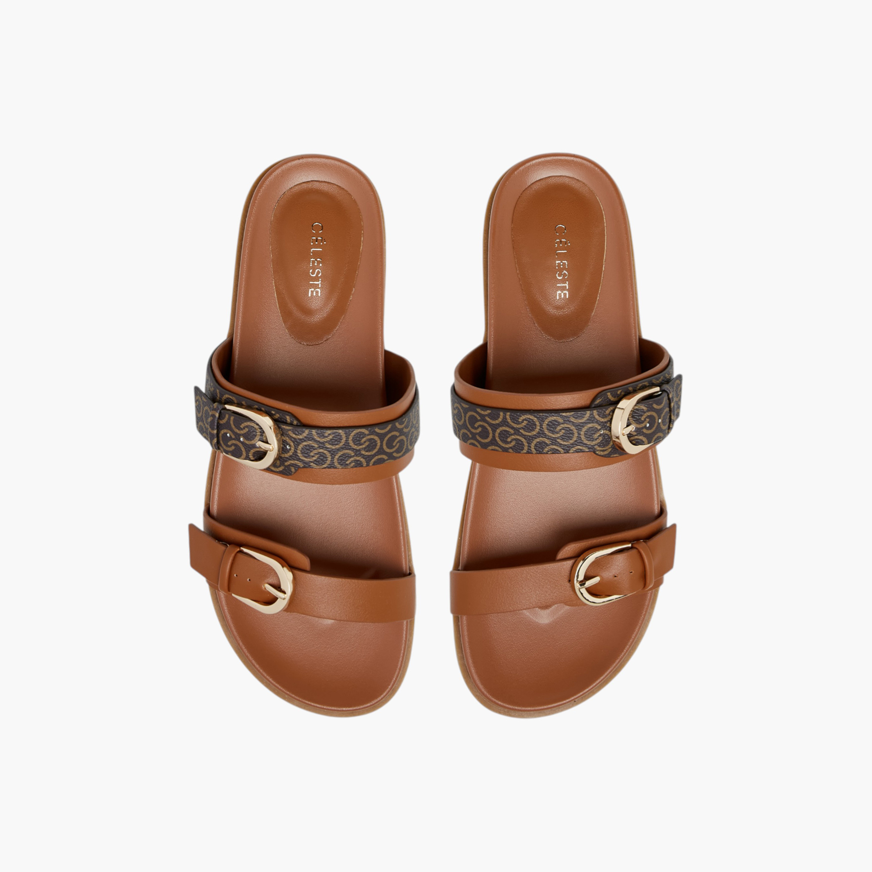 Celeste Women's Buckle Accent Slip-On Sandals-women-shoes-flats-sandals-image-1