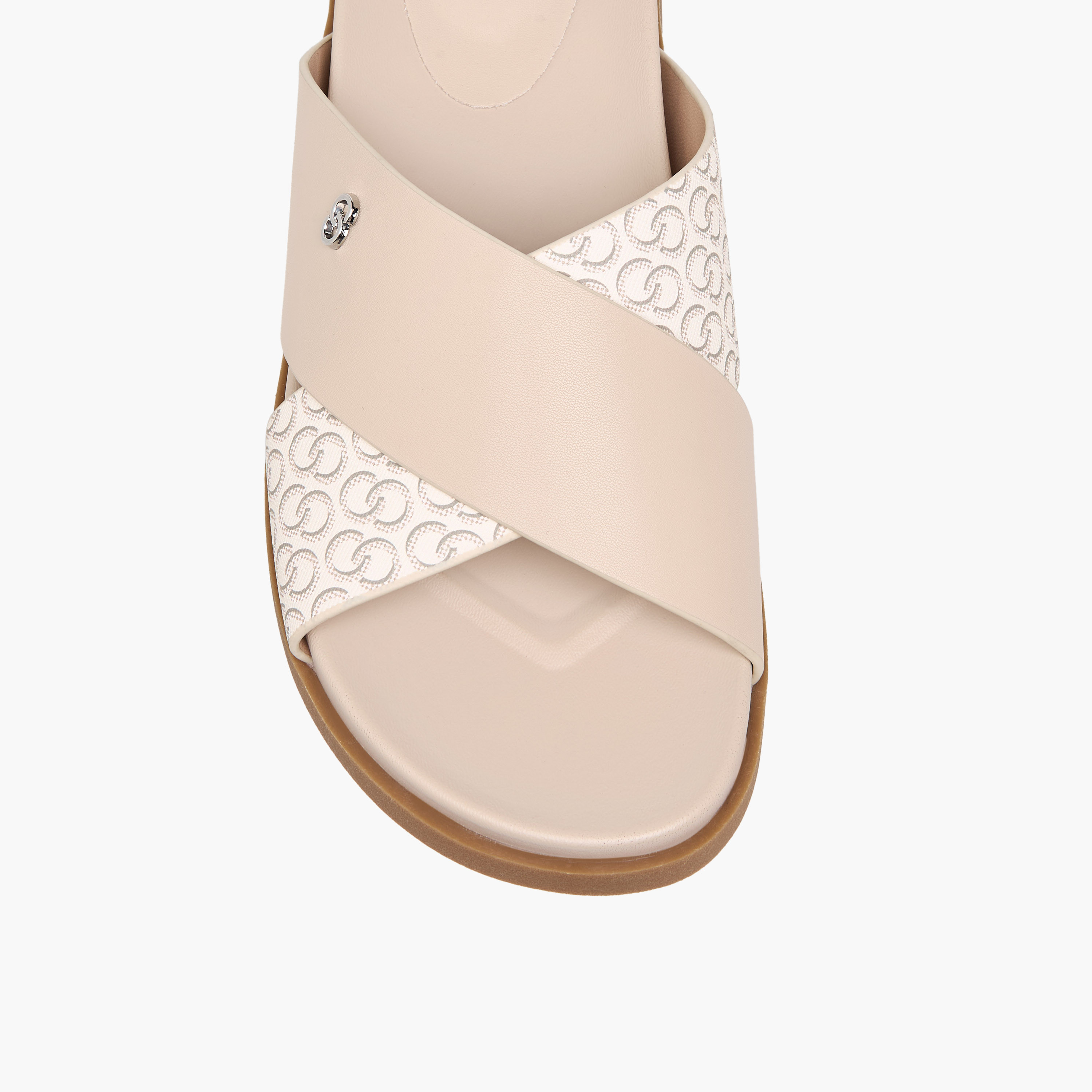 صندل بحزام متقاطع وطبعات مونوجرام للنساء من سيليست-women-shoes-flats-sandals-image-4