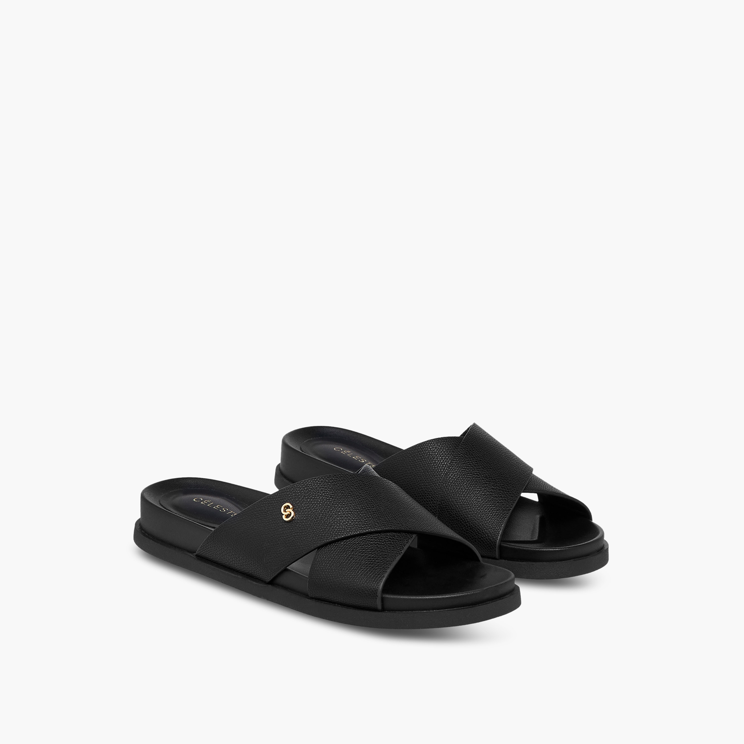 Celeste Womens Cross Strap Slip-On Sandals-women-shoes-flats-sandals-image-1