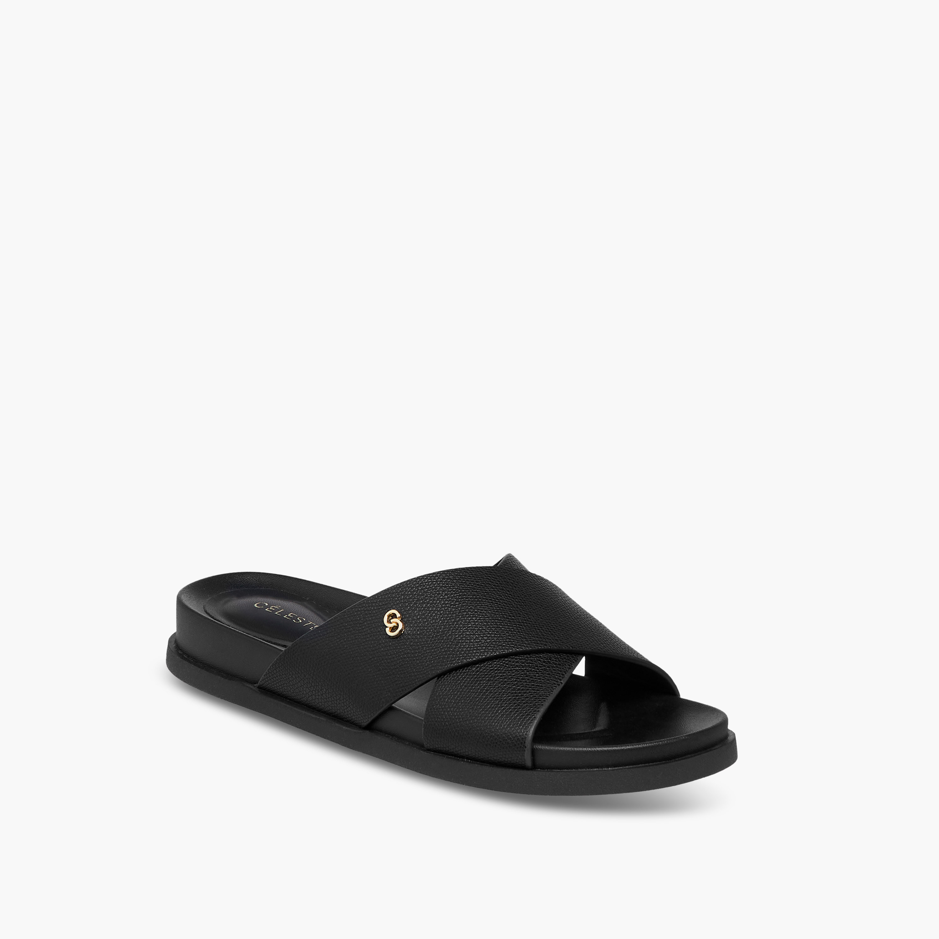Celeste Womens Cross Strap Slip-On Sandals-women-shoes-flats-sandals-image-2