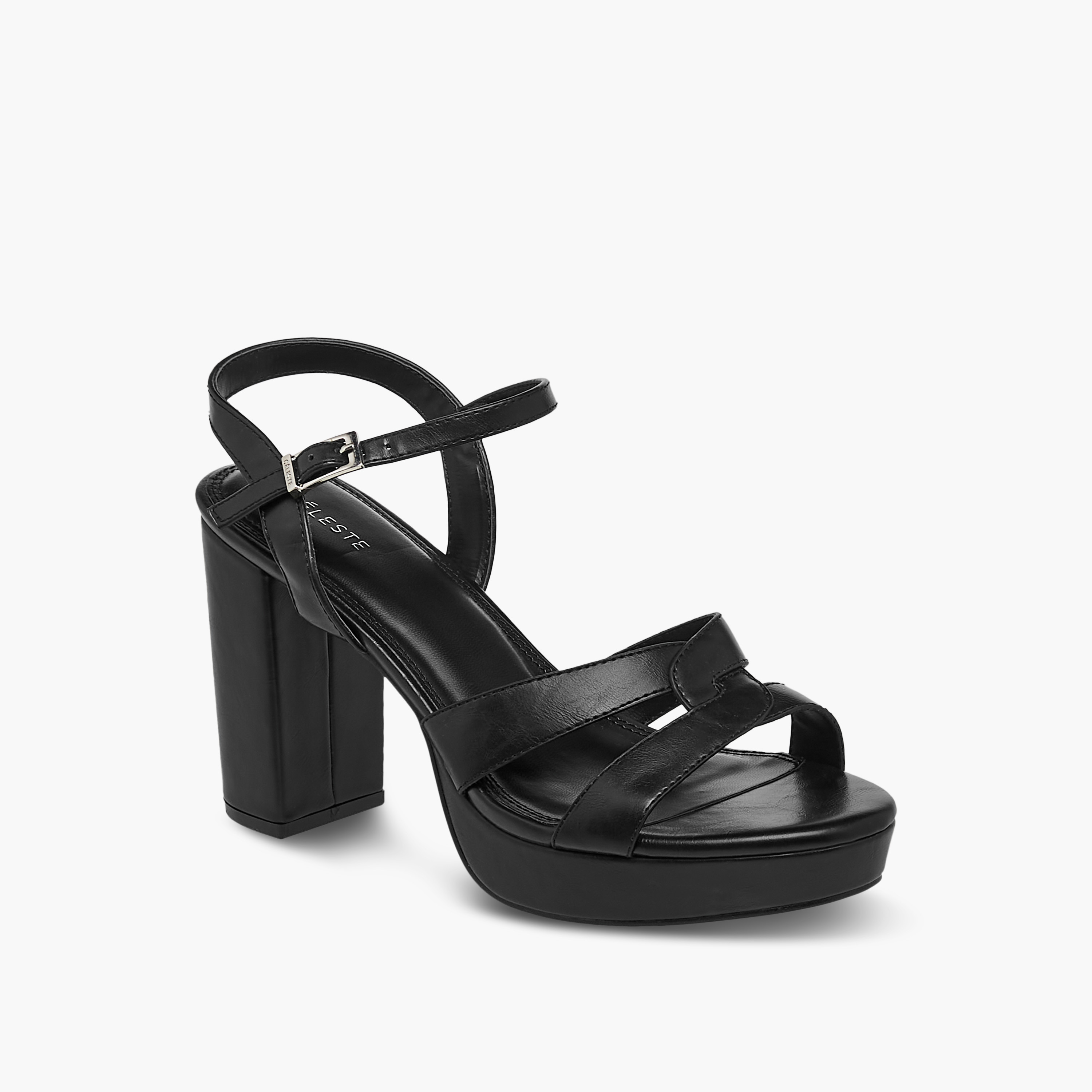 صندل بأحزمة وإغلاق إبزيم وكعب سميك للنساء من سيليست-women-shoes-sandals-heeled-image-2