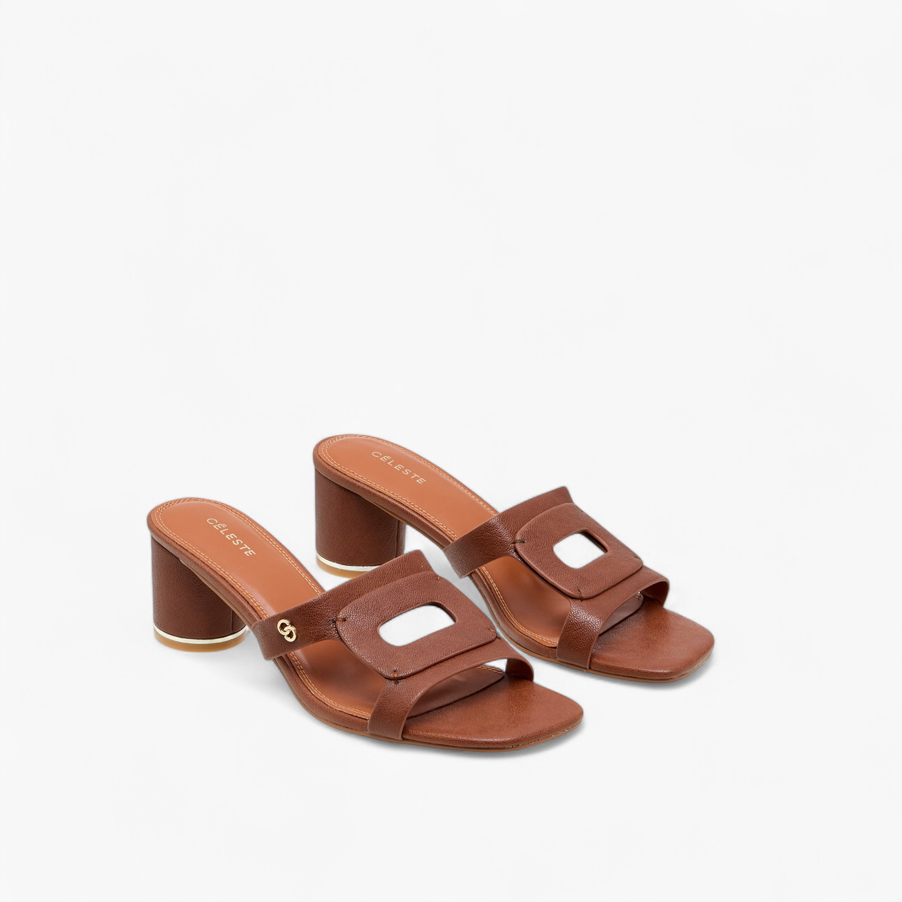 Celeste Women's Cutout Detail Slip-On Sandals with Block Heels-women-shoes-sandals-heeled-image-1