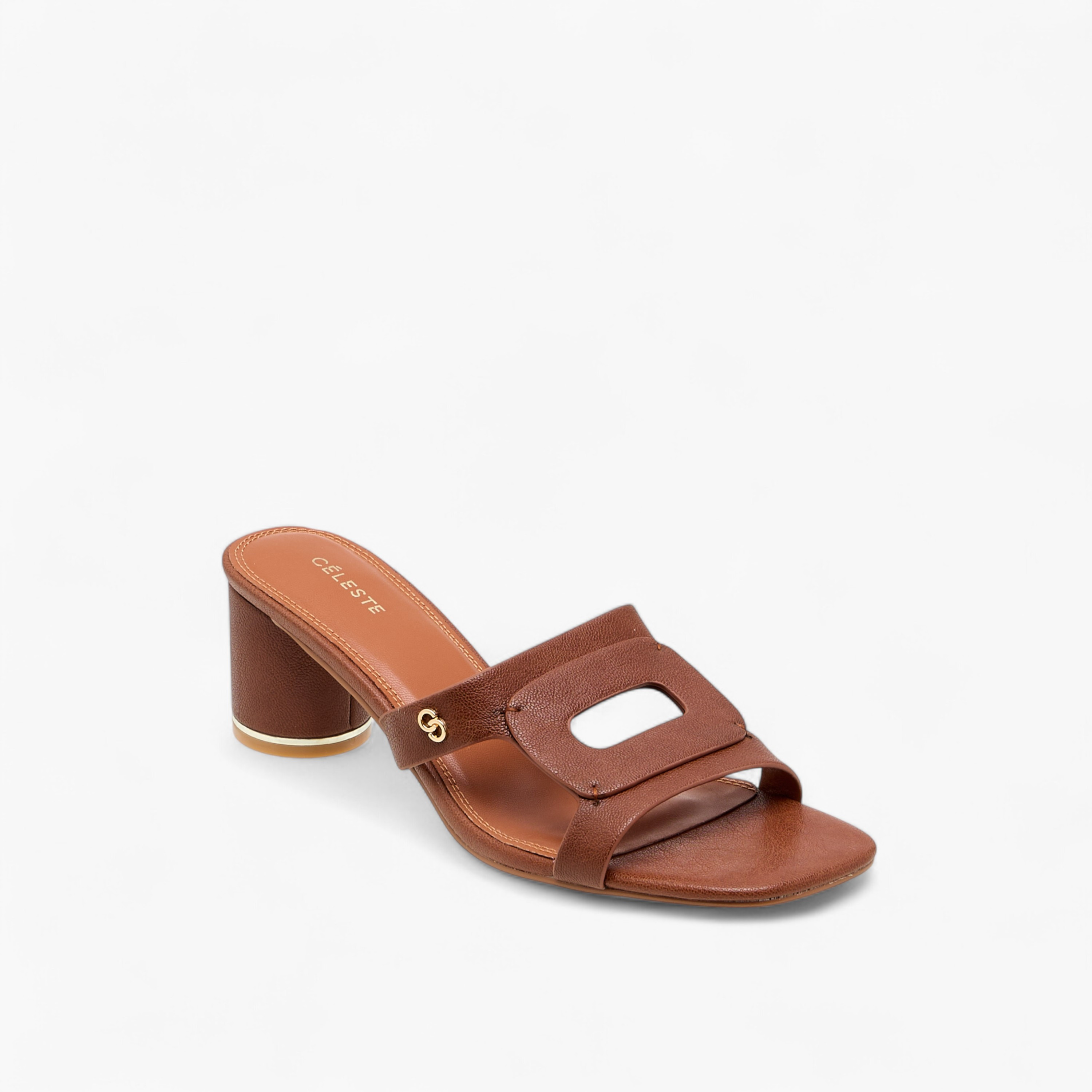 Celeste Women's Cutout Detail Slip-On Sandals with Block Heels-women-shoes-sandals-heeled-image-2