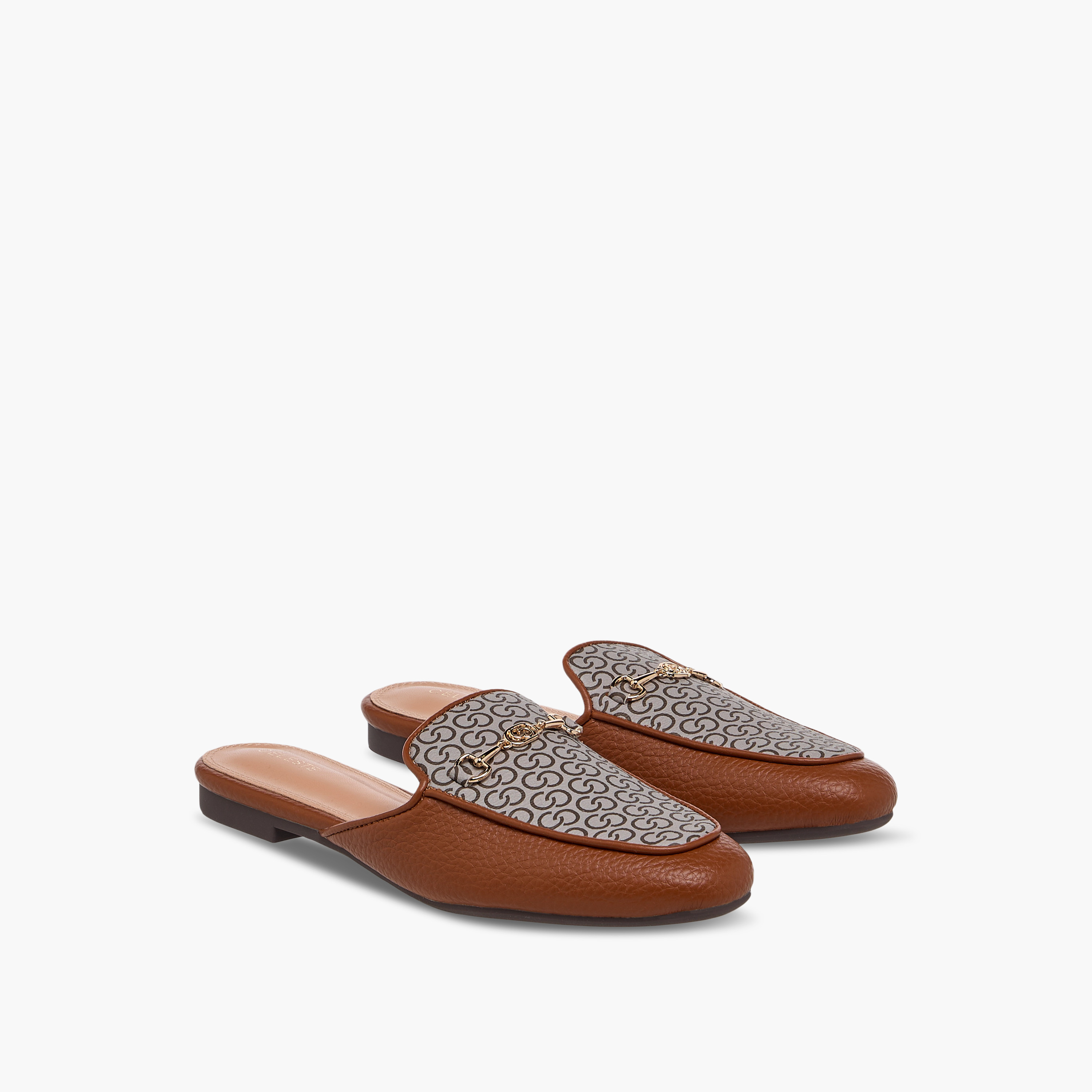 Celeste Women's Monogram Print Slip-On Mules-women-shoes-flats-mules-image-1